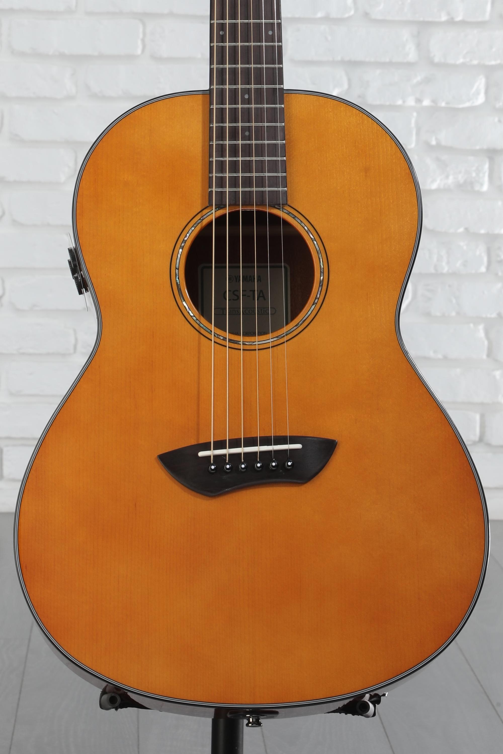 Yamaha CSF-TA TransAcoustic Parlor Guitar - Vintage Natural