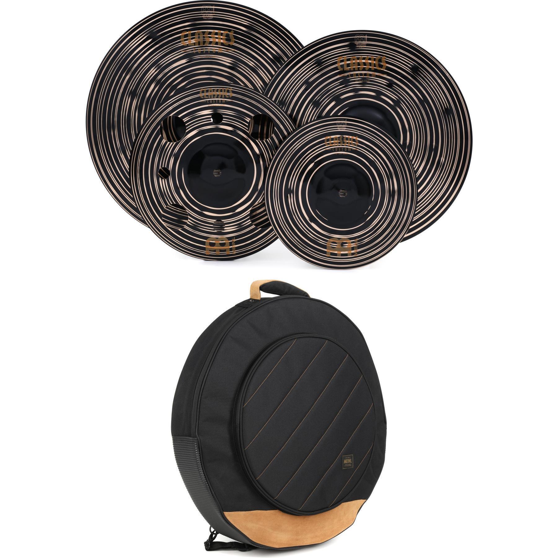 Photo of Meinl Cymbals Classics Custom Dark Set with Cymbal Bag - 10/16/18 inch - with Free 12 inch Trash Splash
