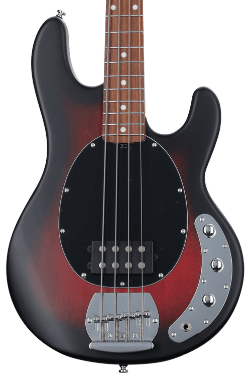 Sterling By Music Man StingRay RAY4 Bass Guitar - Ruby Red Burst Satin