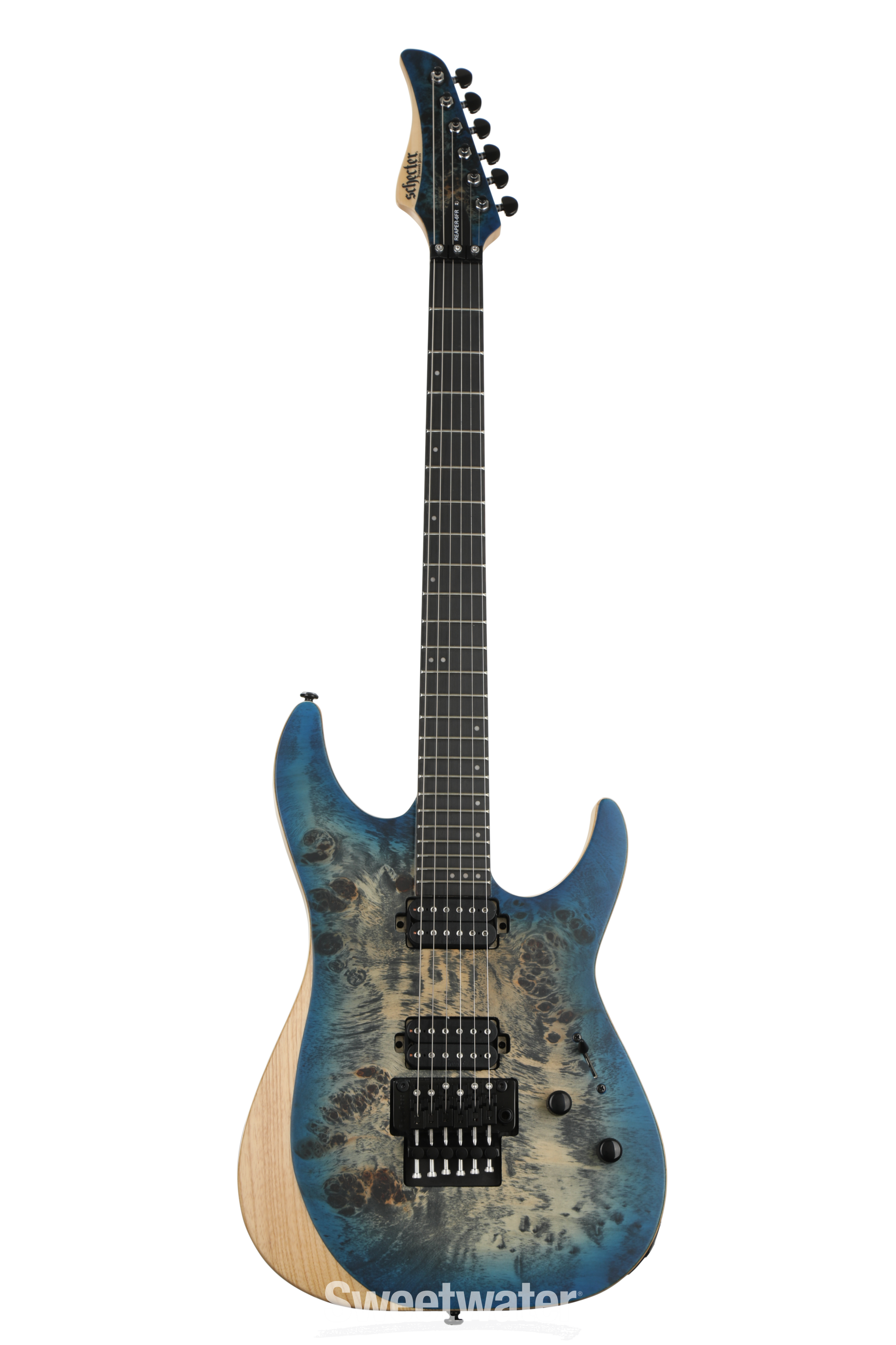Schecter Reaper-6 FR - Satin Sky Burst | Sweetwater Schecter Reaper-6 FR - Satin Sky Burst | Sweetwater
