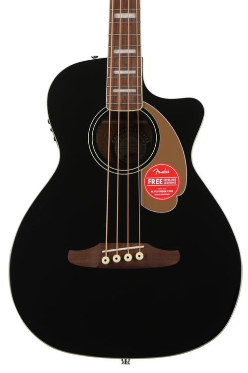 Fender Kingman Bass V2 - Black with Walnut Fingerboard | Sweetwater