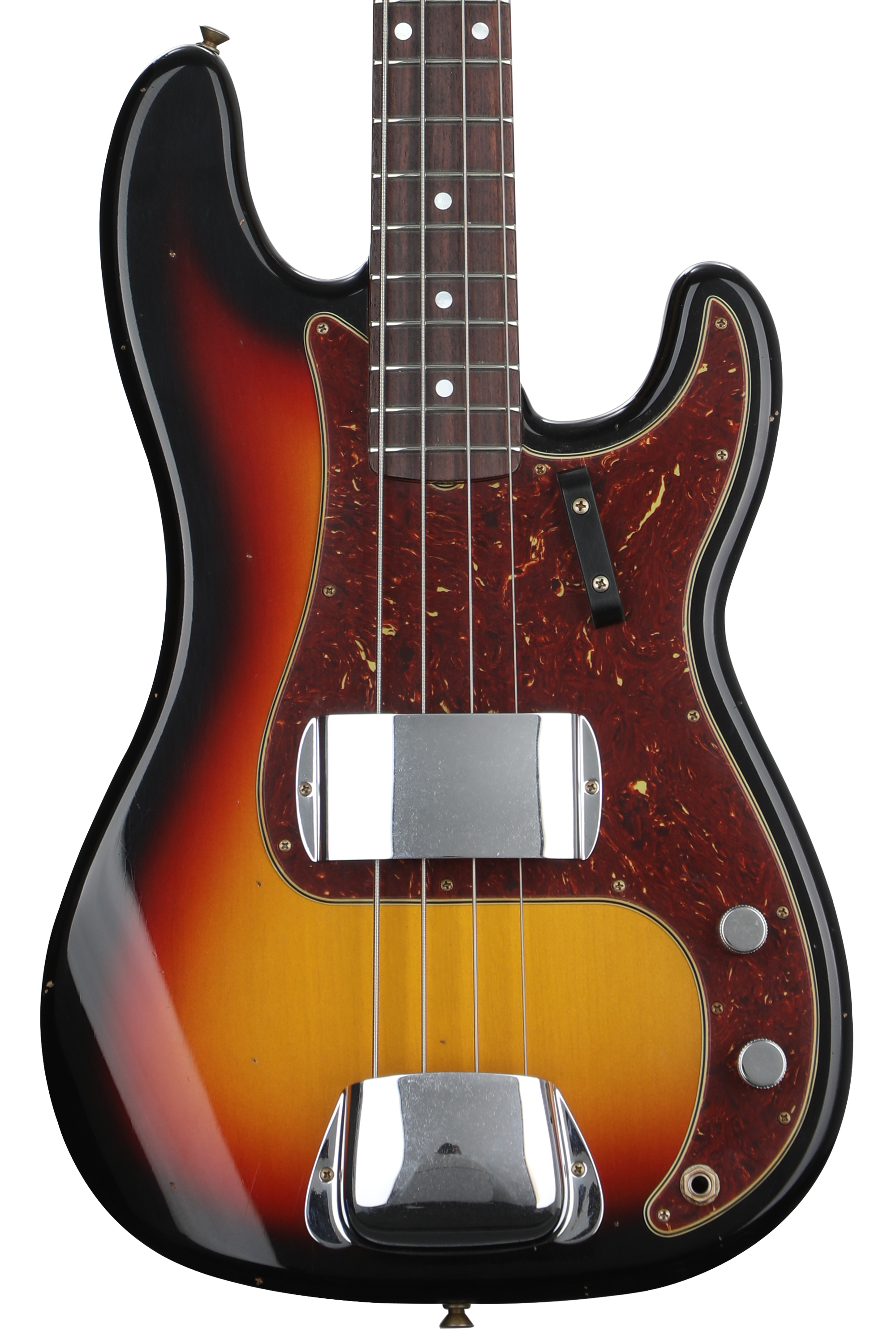 Fender Custom Shop '62 Custom Jazz Bass - Aged Black | Sweetwater