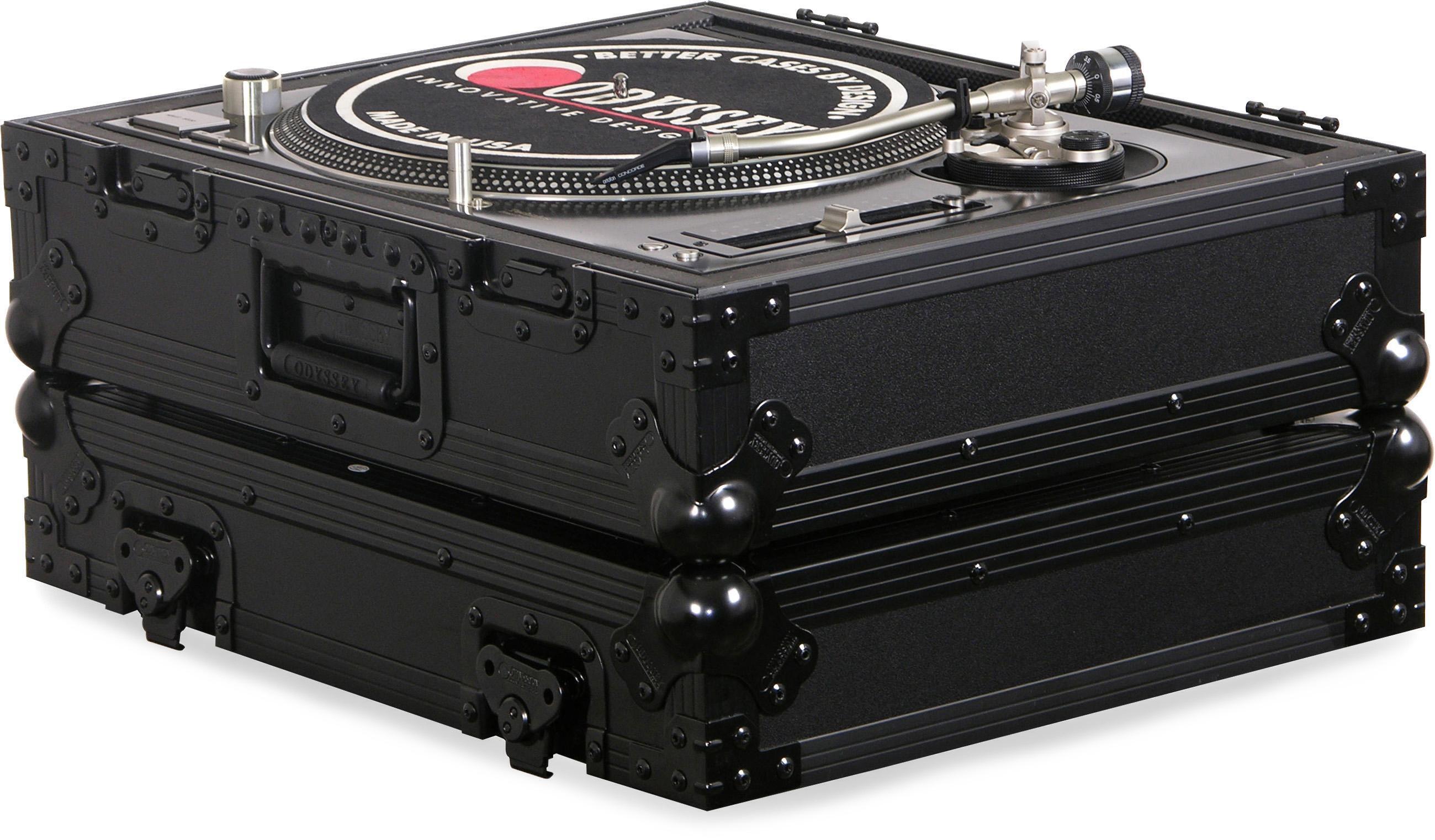 Odyssey FZ1200BL Universal Turntable Case - Black Hardware