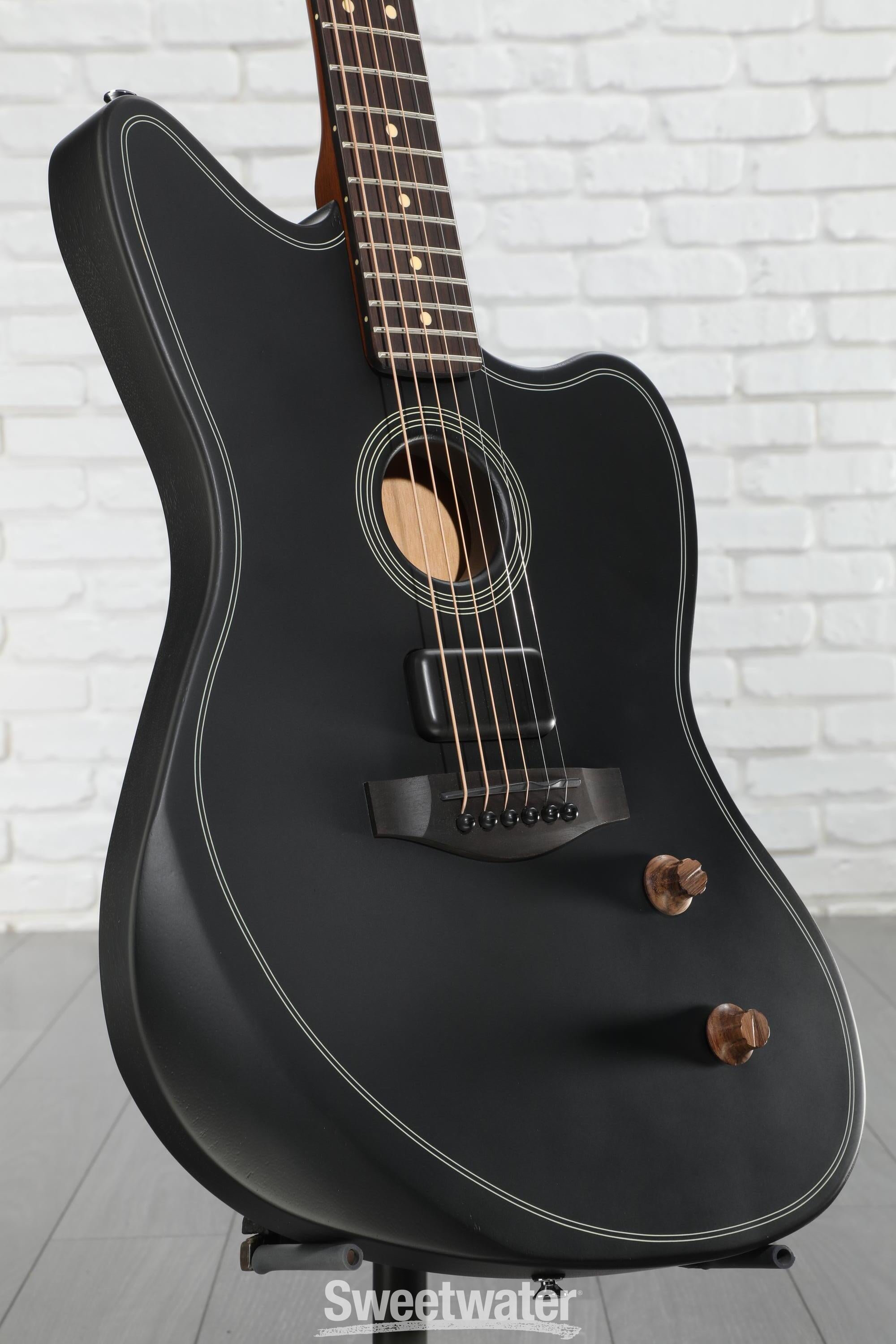 ギター Acoustasonic Standard Jazzmaster (Black) Open Box Fender American Acoustasonic Jazzmaster Limited