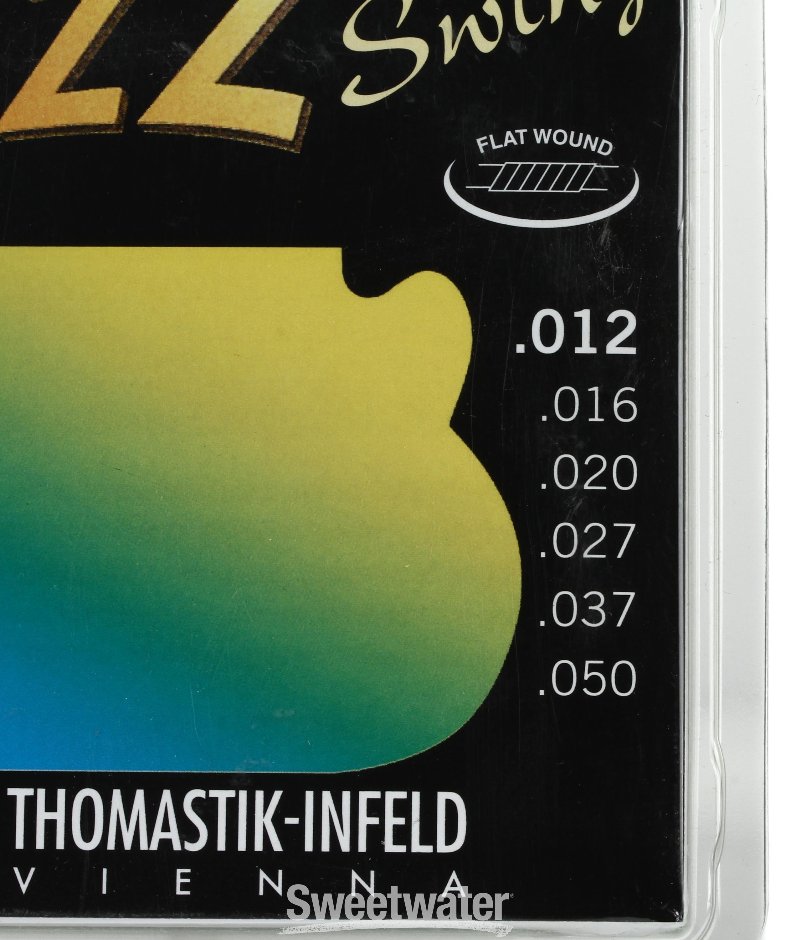 Thomastik-Infeld JS112 Jazz Swing Flatwound Electric Guitar Strings -  .012-.050 Medium Light