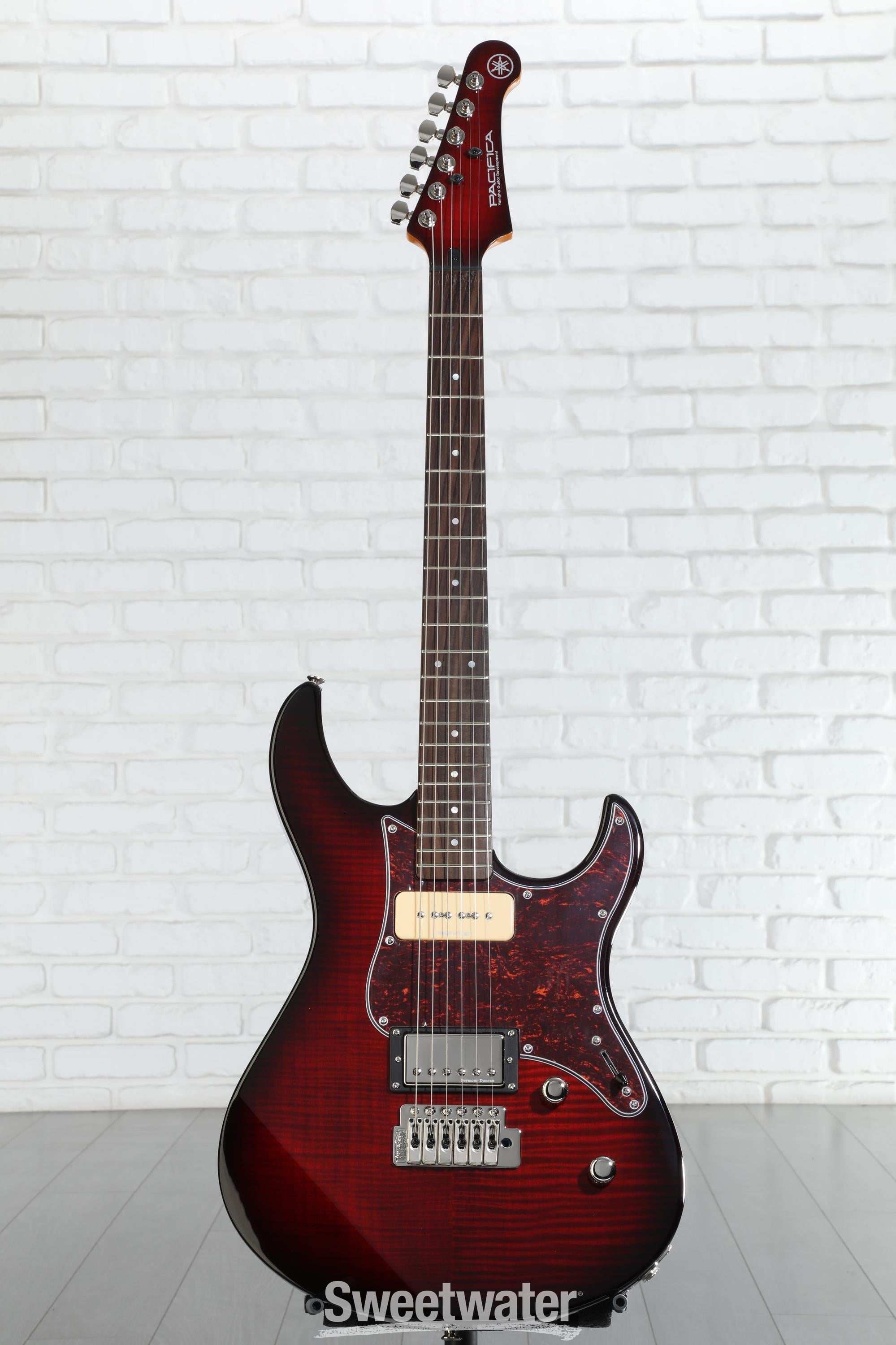 Yamaha PAC611VFM Pacifica Electric Guitar - Dark Red Burst