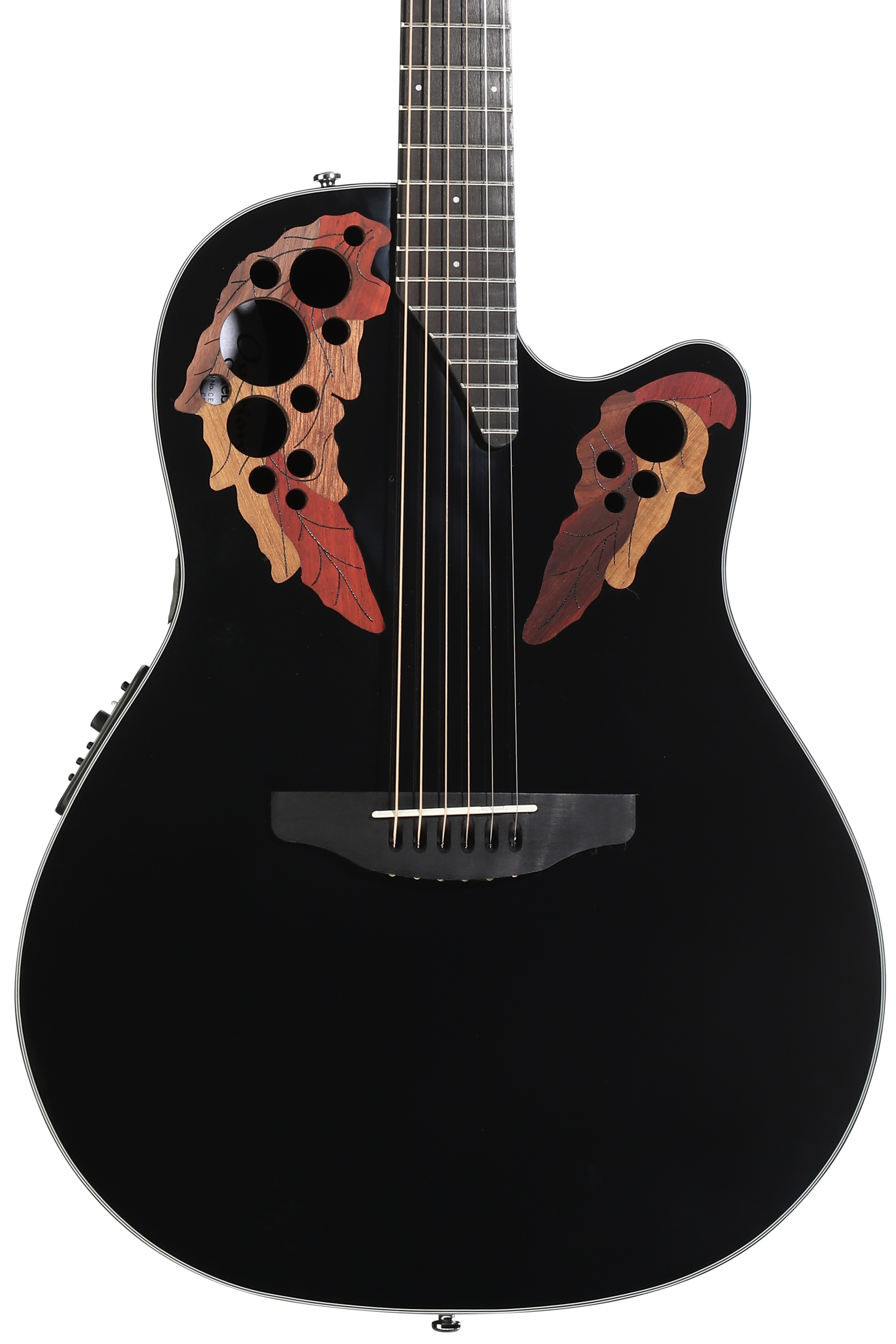 Ovation Elite Celebrity Mid-Depth Acoustic-Electric Guitar - Black