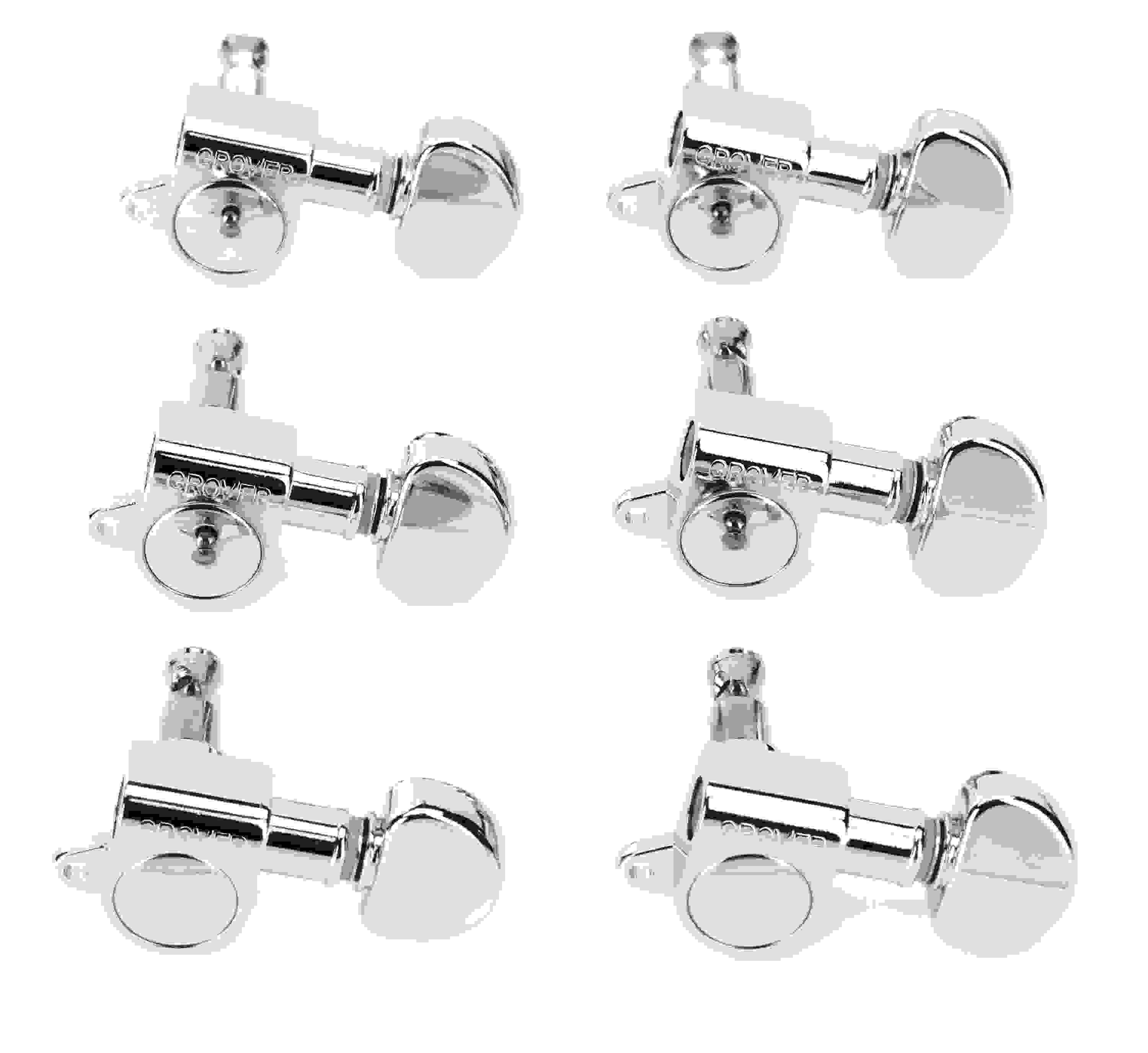 Grover 205C6 Mini Rotomatics Tuning Machines Set - 6-In-line - Chrome