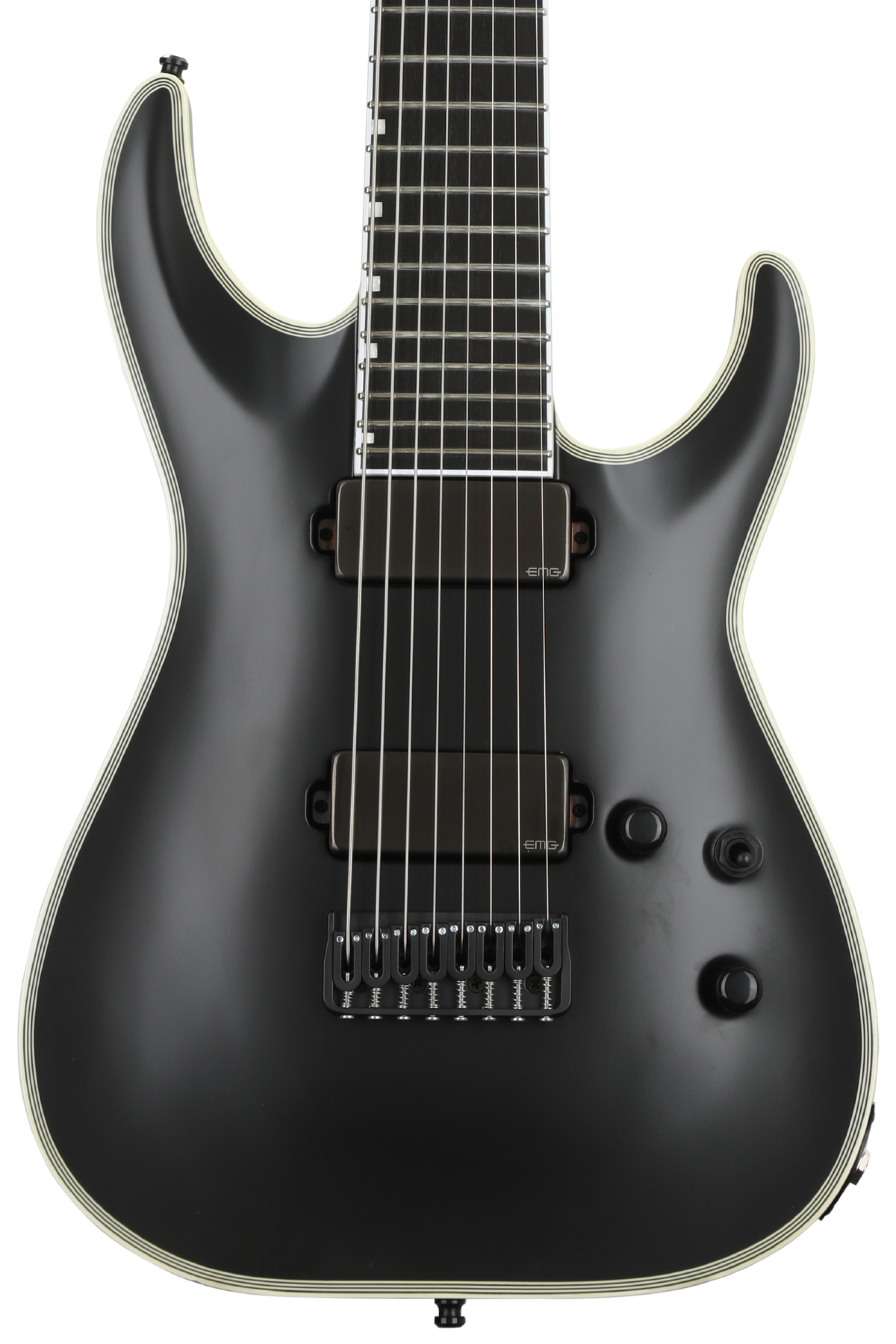 ESP E-II HRF NT-8 Baritone - Black Satin | Sweetwater