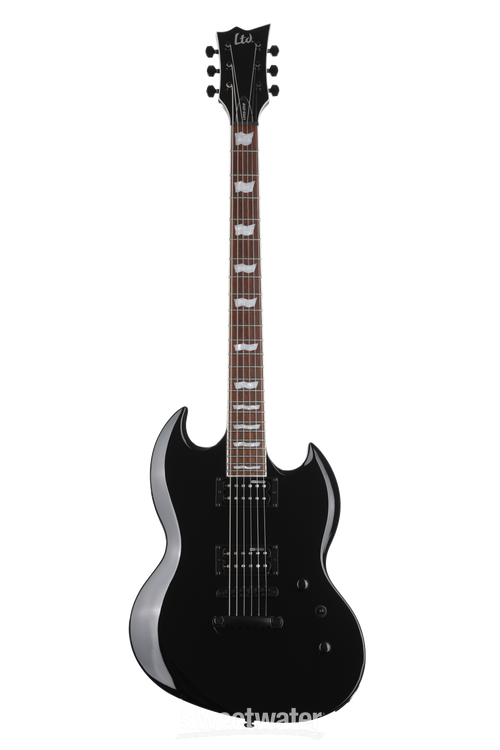 ESP LTD Viper-201B Baritone Electric Guitar - Black | Sweetwater ESP LTD Viper-201B Baritone Electric Guitar - Black | Sweetwater
