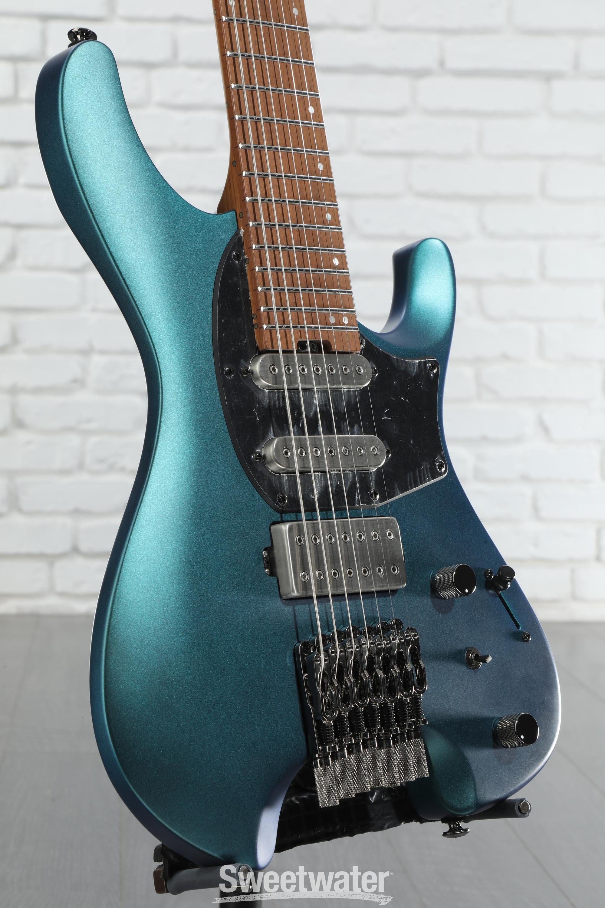 ギター Ibanez Q547-BMM Ibanez Q547 7-string Electric Guitar - Blue Chameleon