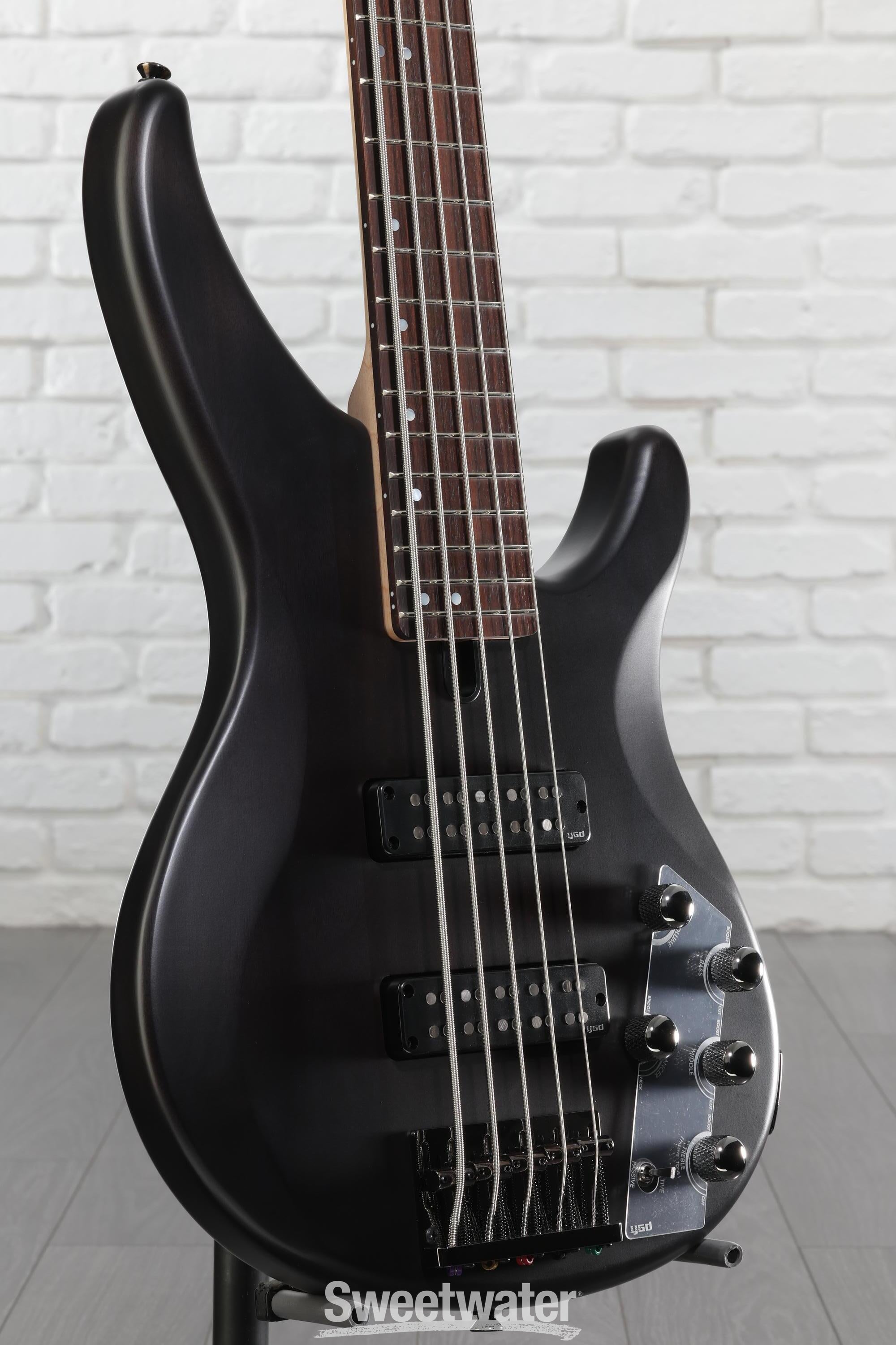Yamaha TRBX505 5-string Bass Guitar - Translucent Black | Sweetwater