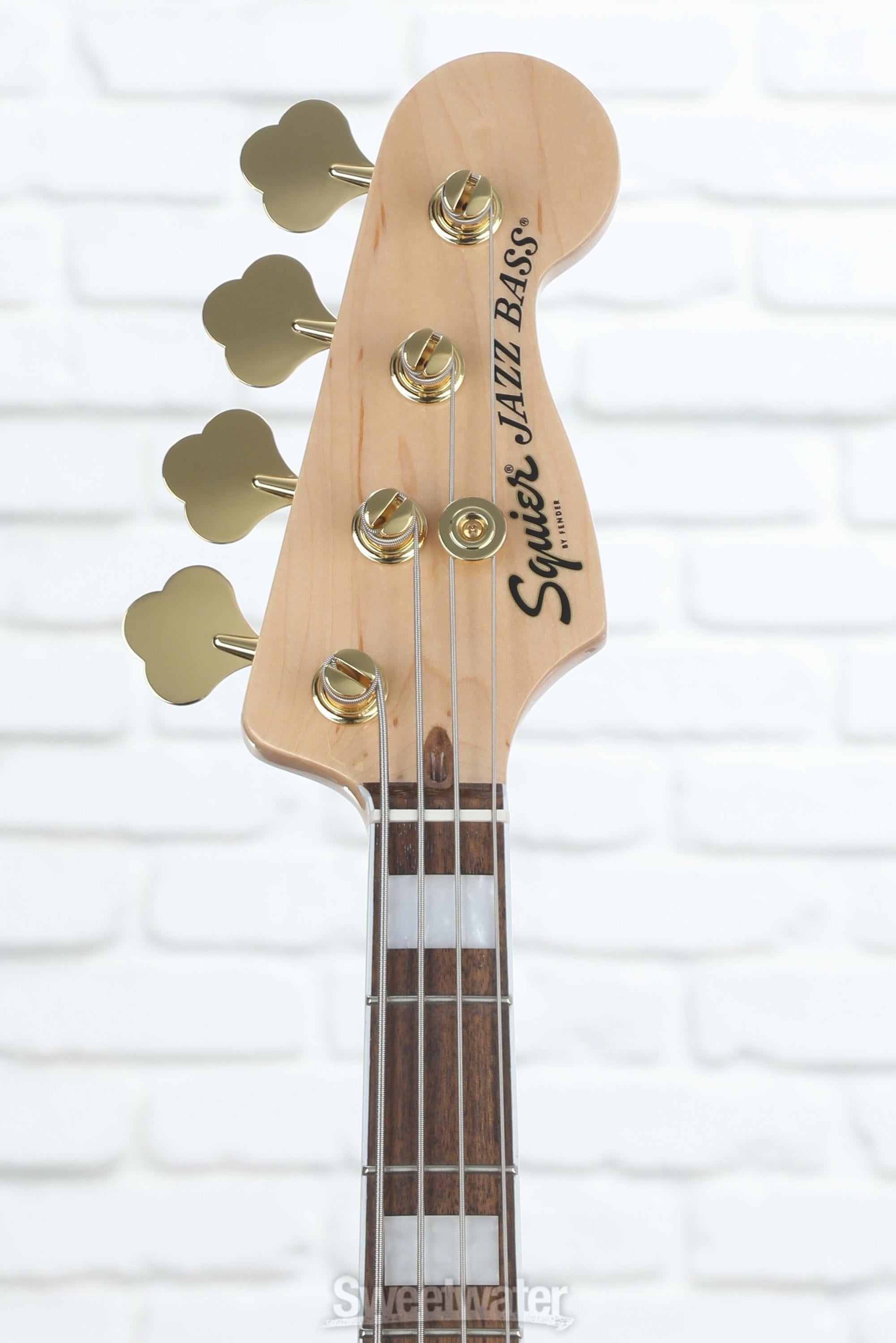 Squier 40th Anniversary Gold Edition Jazz Bass Ruby Red Metallic