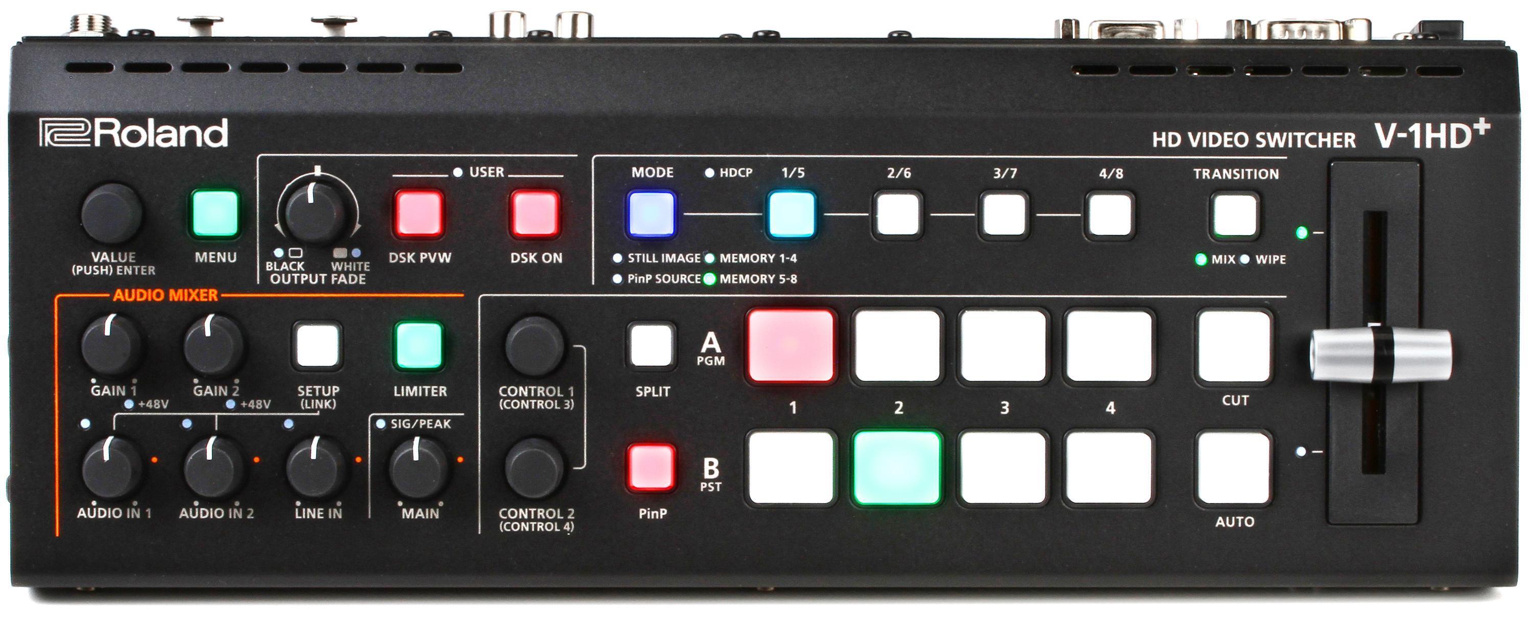 Roland V-1HD-PLUS Compact Portable 4-Channel Video Switcher Mixers - Vistek  Canada Product Detail