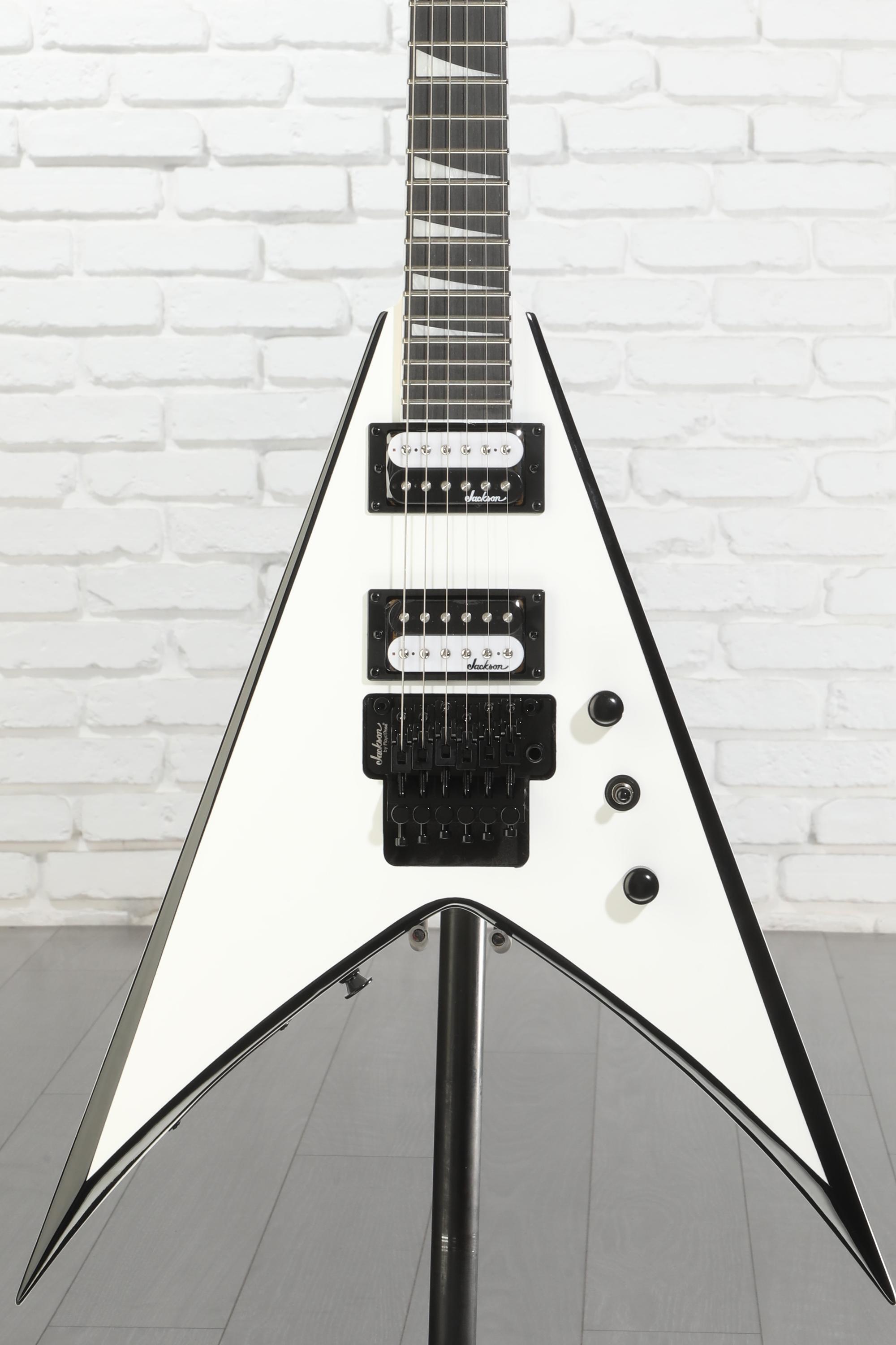 ギター Jackson King V White with Black Jackson JS Series King V JS32 - White with Black Bevels | Sweetwater