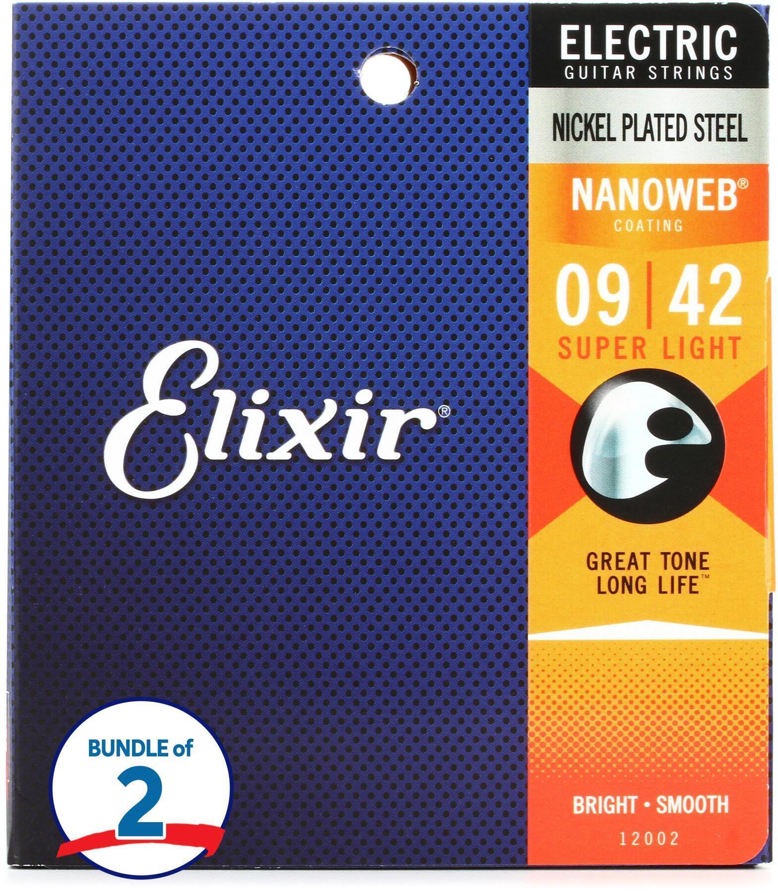 Elixir Strings 12002 Nanoweb Electric Guitar Strings - .009-.042