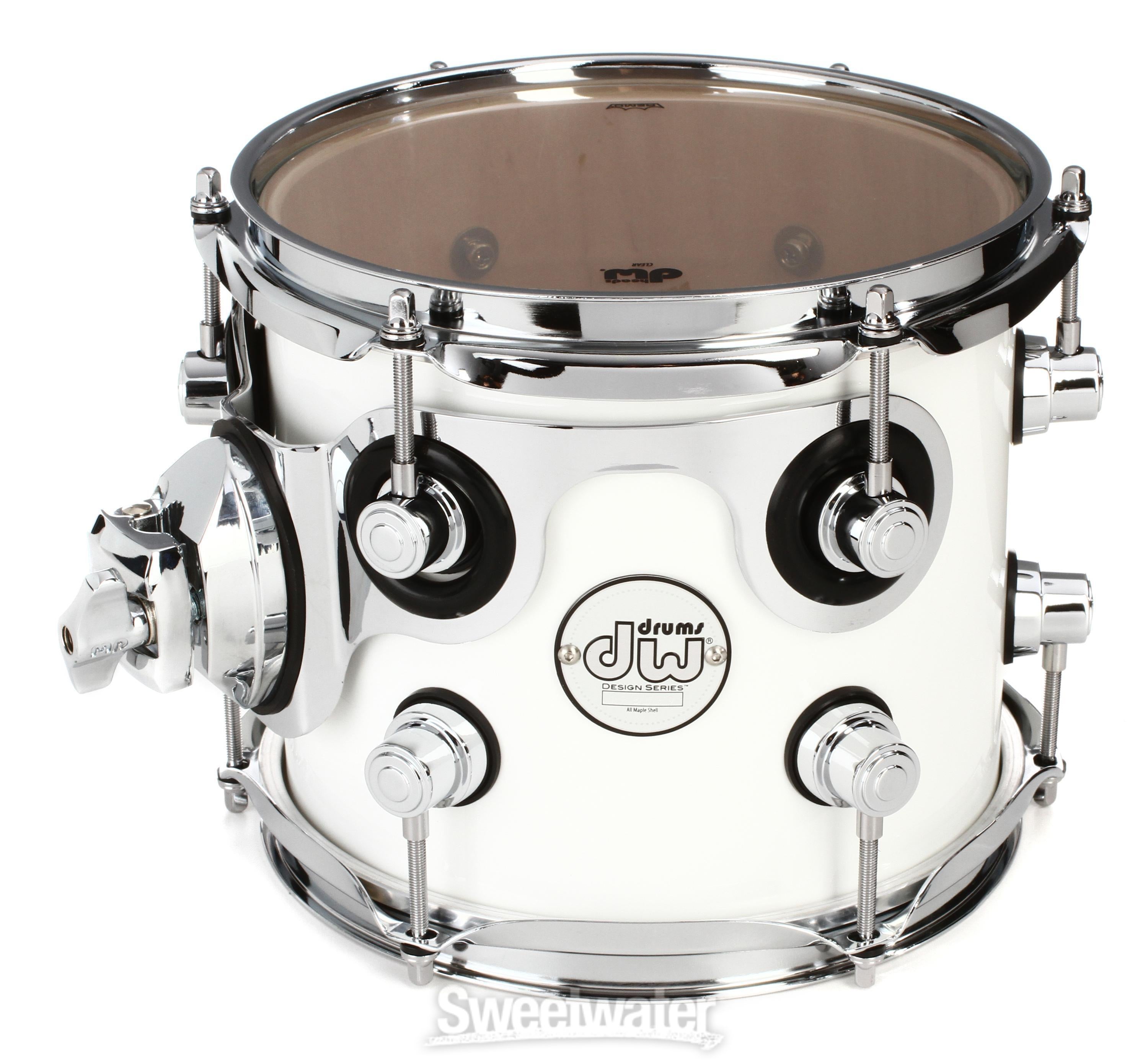DW Design Series Mounted Tom - 7-inch x 8-inch - Gloss White 