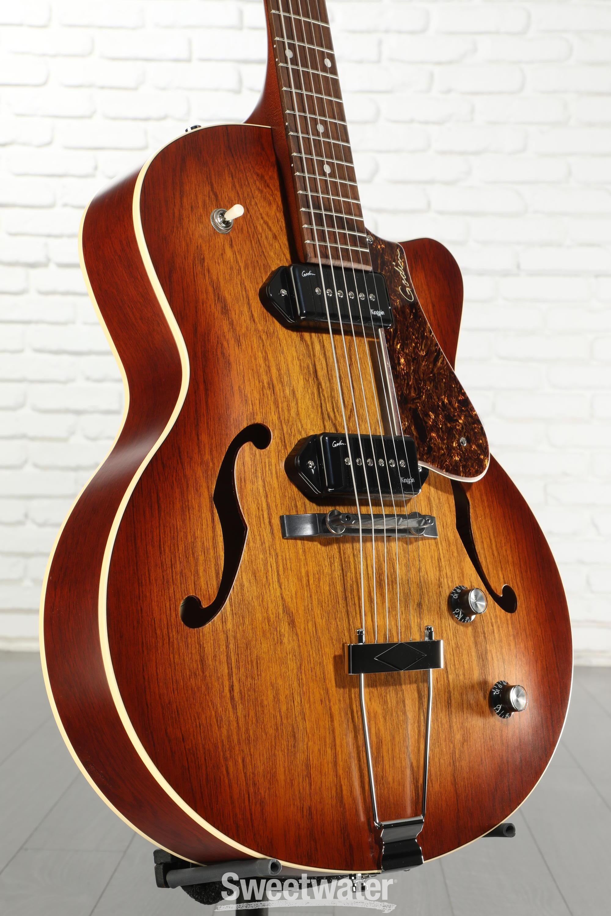 ギター Godin5th Avenue Kingpin P90 Cognac Burst Godin 5th Avenue CW Kingpin II P90 Hollowbody Electric Guitar