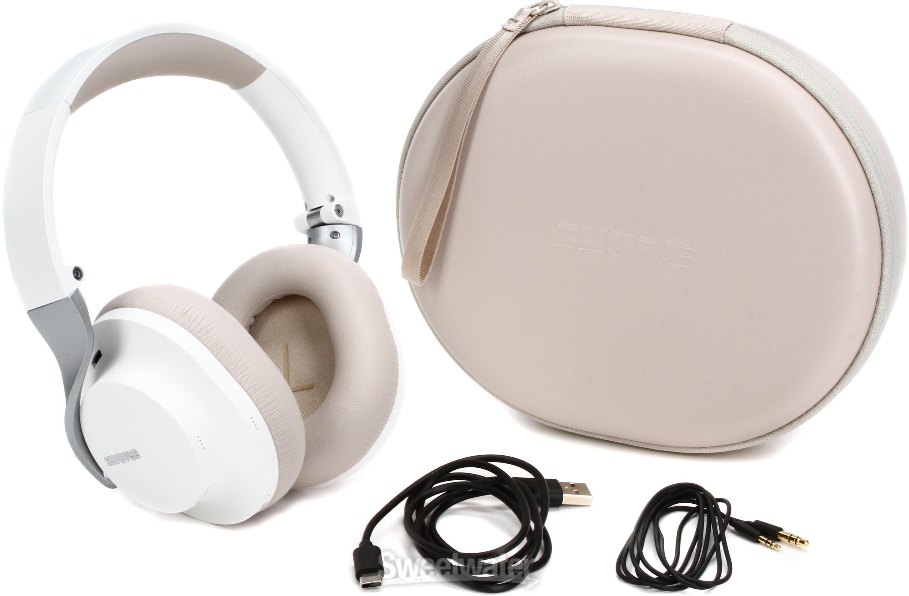 Shure AONIC 40 Wireless Noise-canceling Headphones - White/Tan