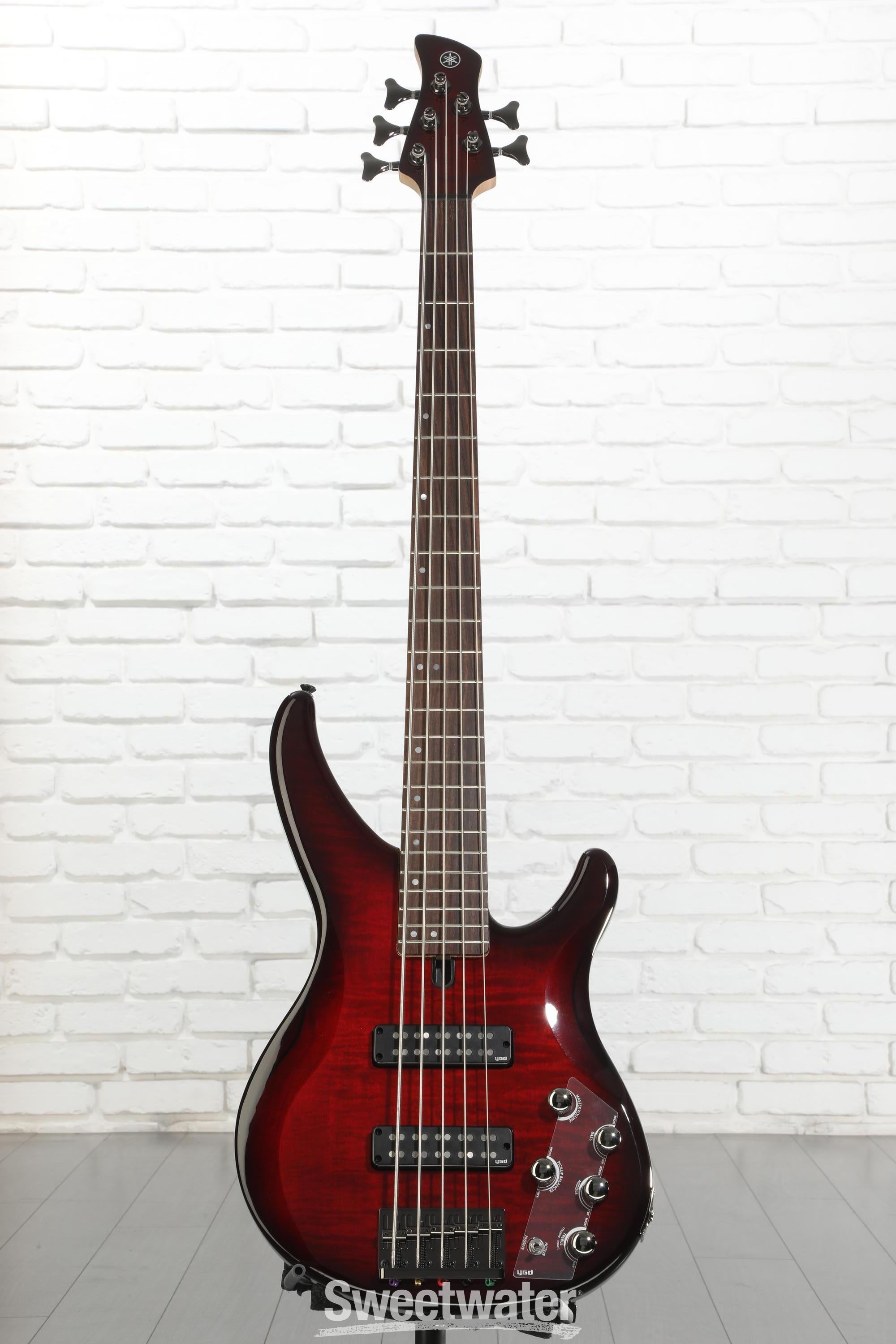 Yamaha TRBX605FM 5-string Bass Guitar - Dark Red Burst | Sweetwater