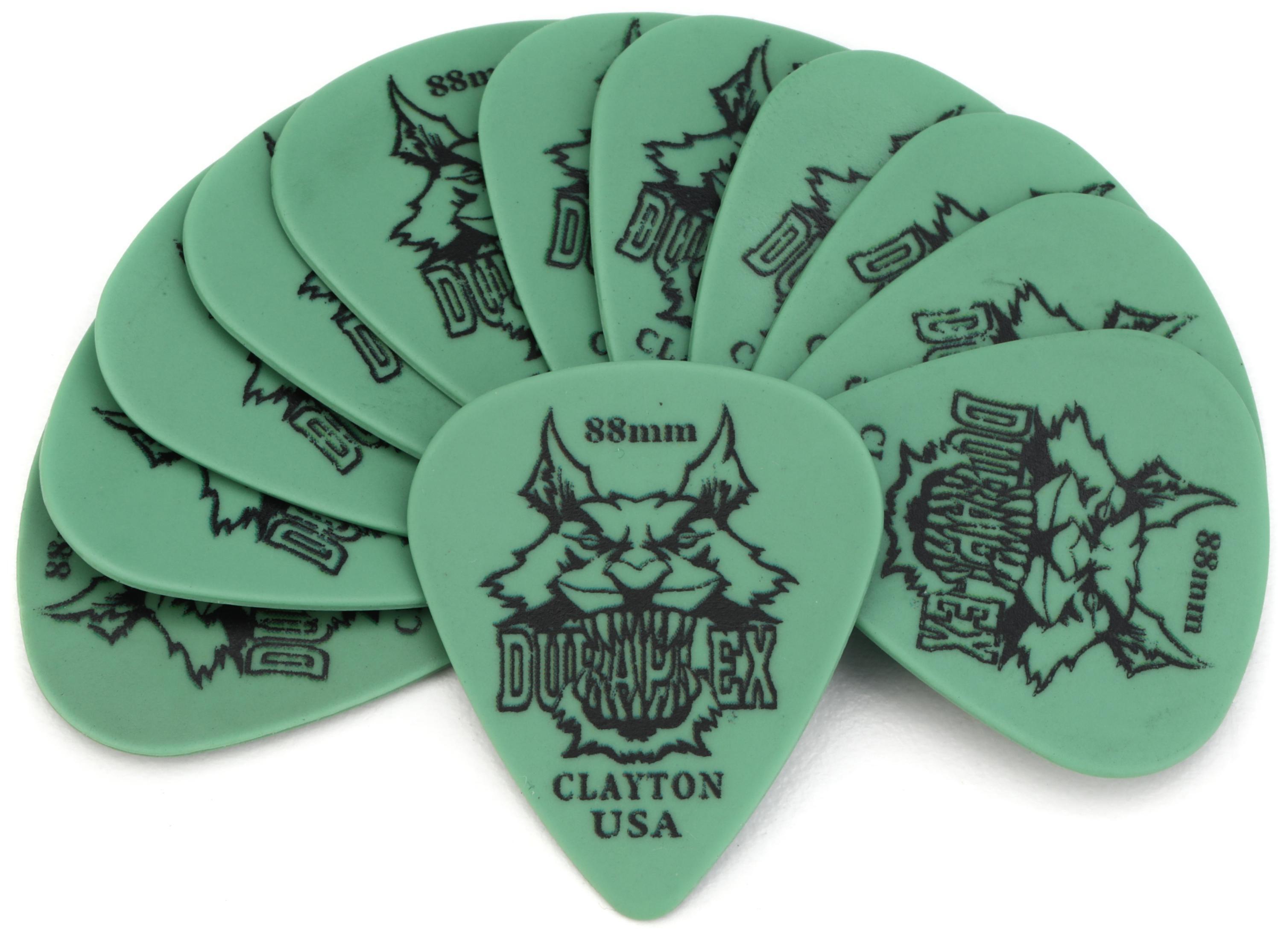 Photo of Clayton Duraplex Standard Guitar Picks - .88mm, Green, 12-pack