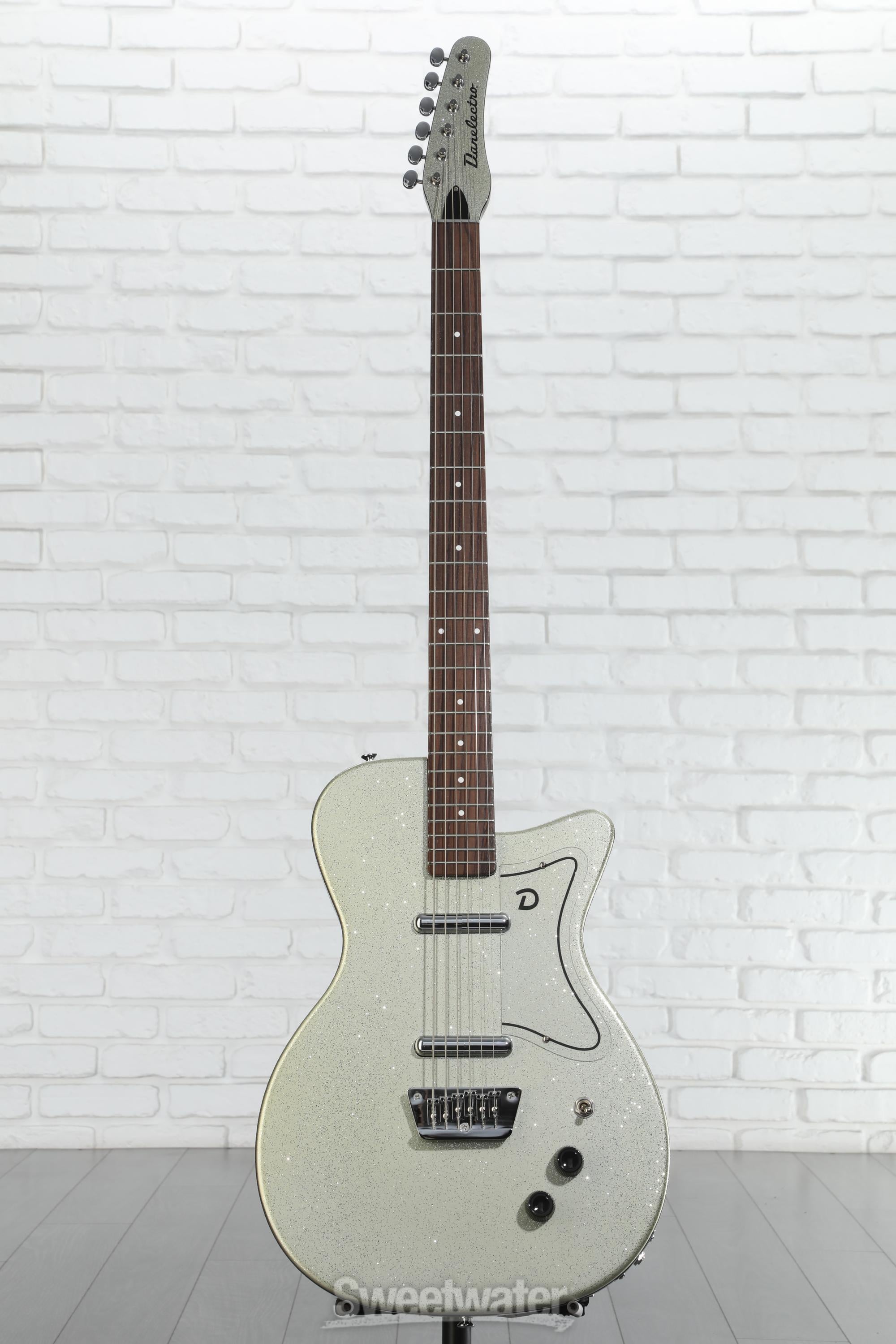Danelectro Baritone Electric Guitar - Silver Metalflake