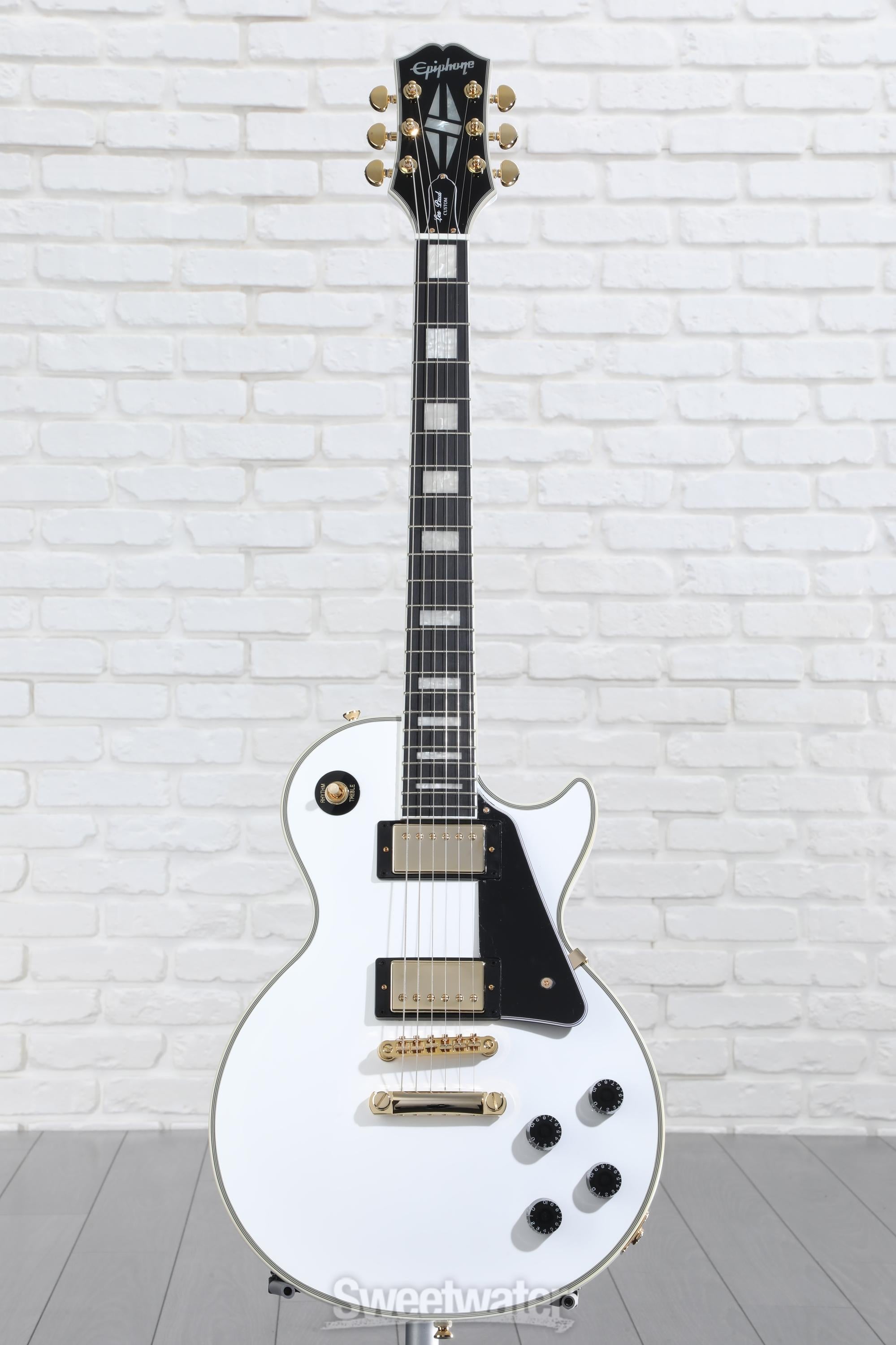 Epiphone Les Paul Custom Electric Guitar - Alpine White | Sweetwater 