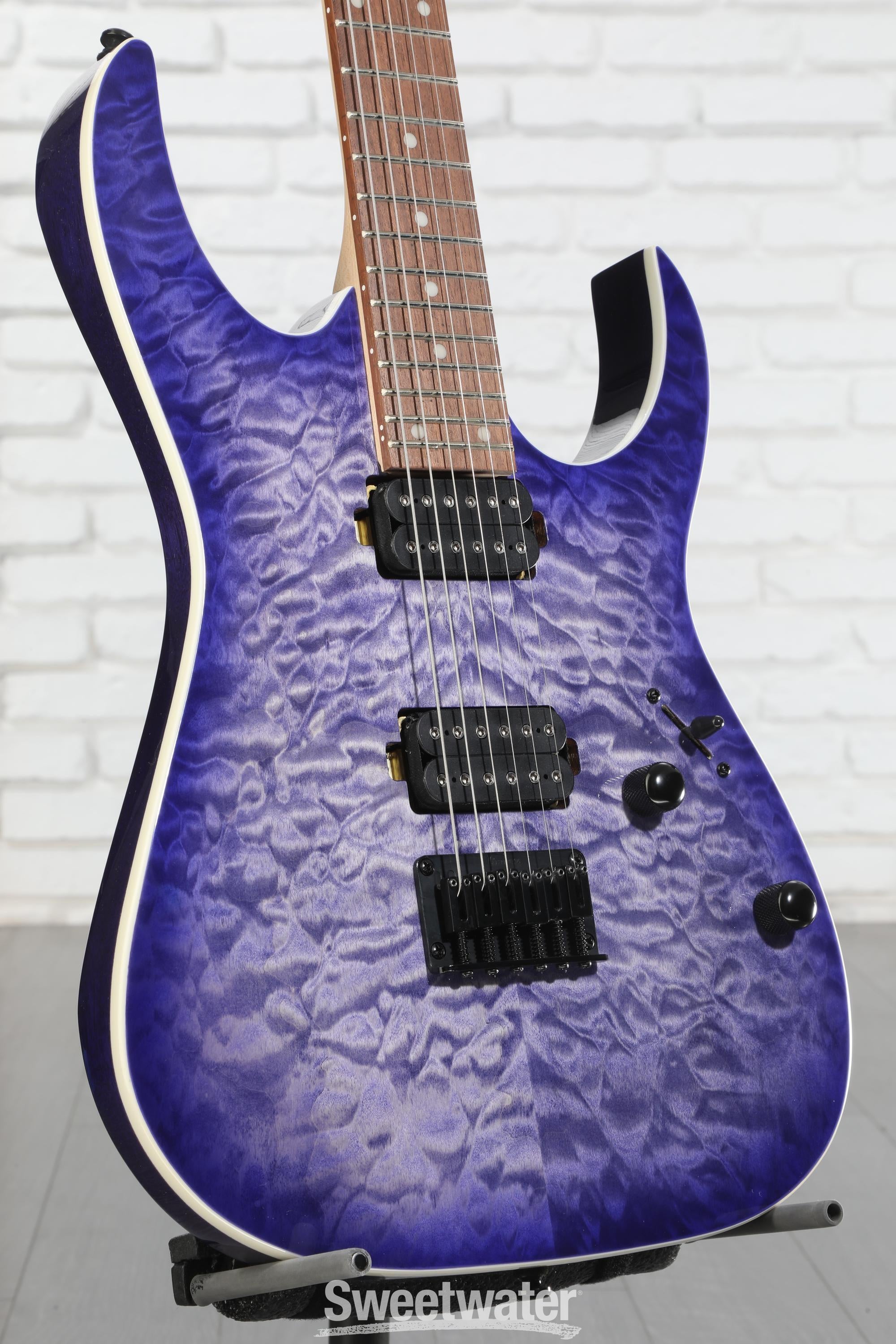 Ibanez RG421QM Electric Guitar - Cerulean Blue Burst | Sweetwater