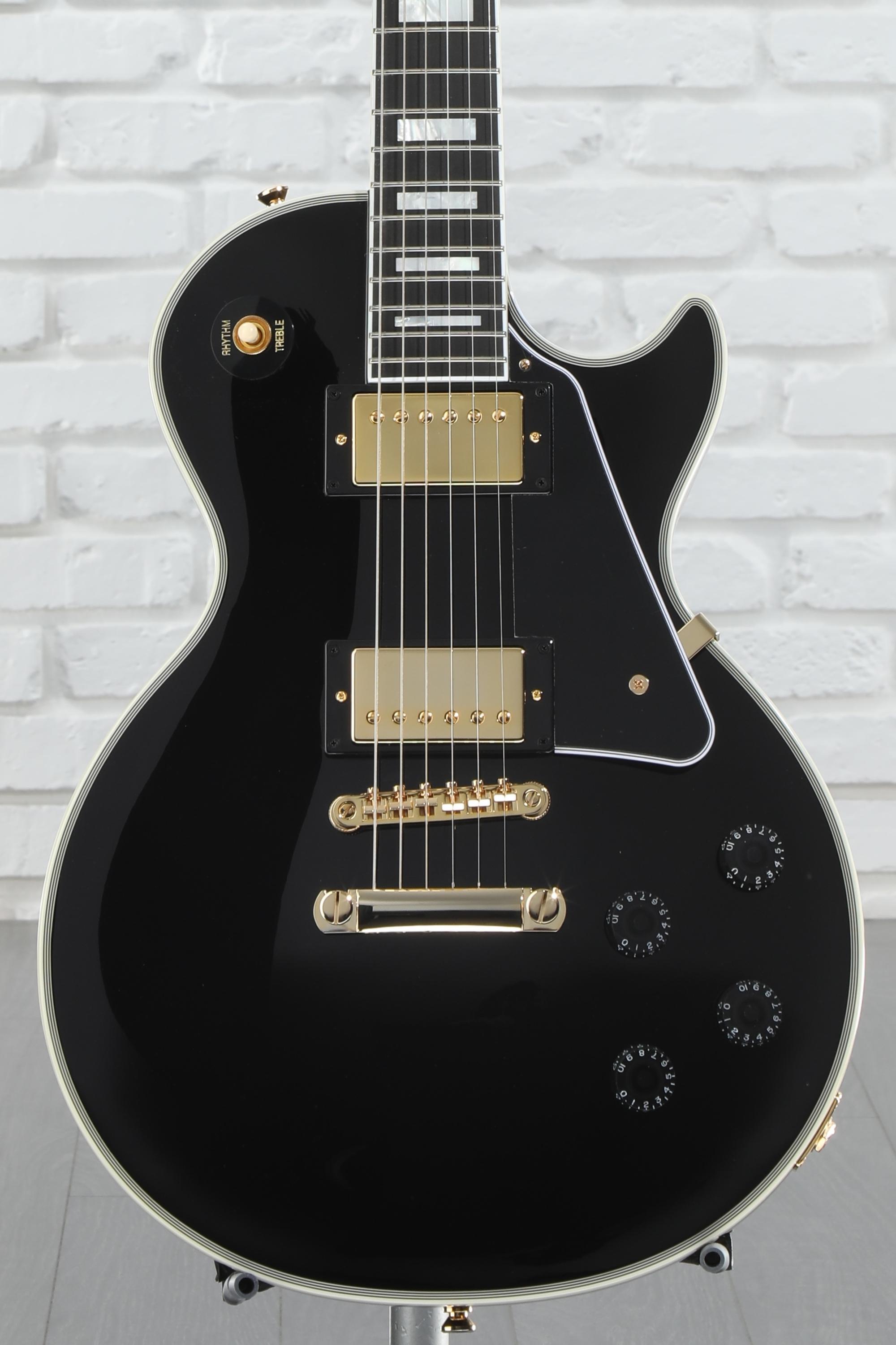 Epiphone Les Paul Custom Electric Guitar - Ebony | Sweetwater Epiphone Les Paul Custom Electric Guitar - Ebony | Sweetwater