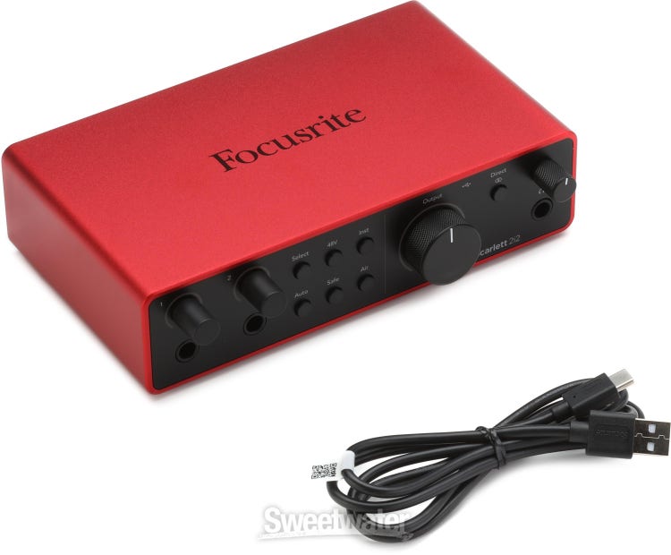 Focusrite Scarlett 2i2 4th Gen USB Audio Interface