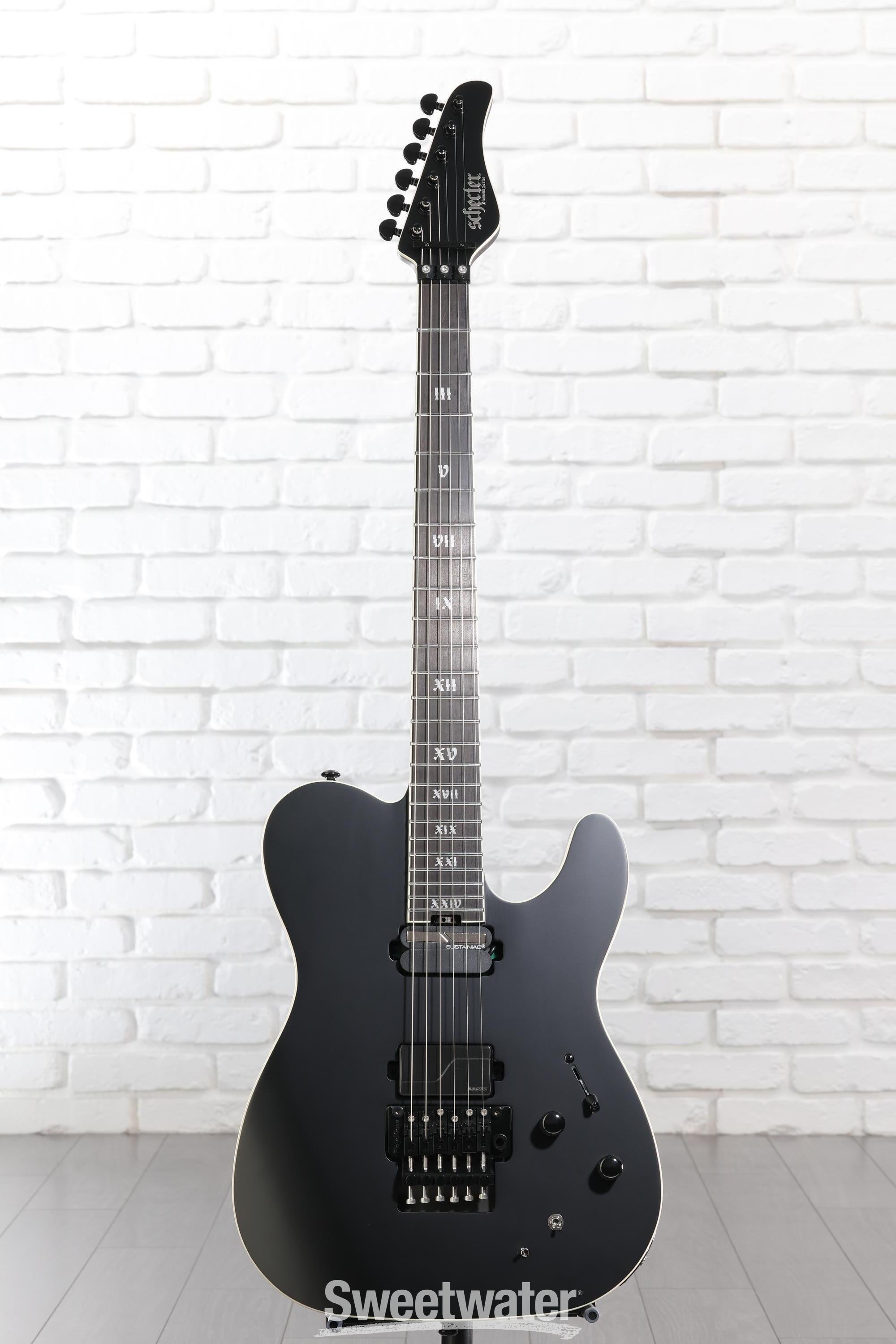 Schecter PT FR-S SLS Elite Evil Twin Electric Guitar - Satin Black