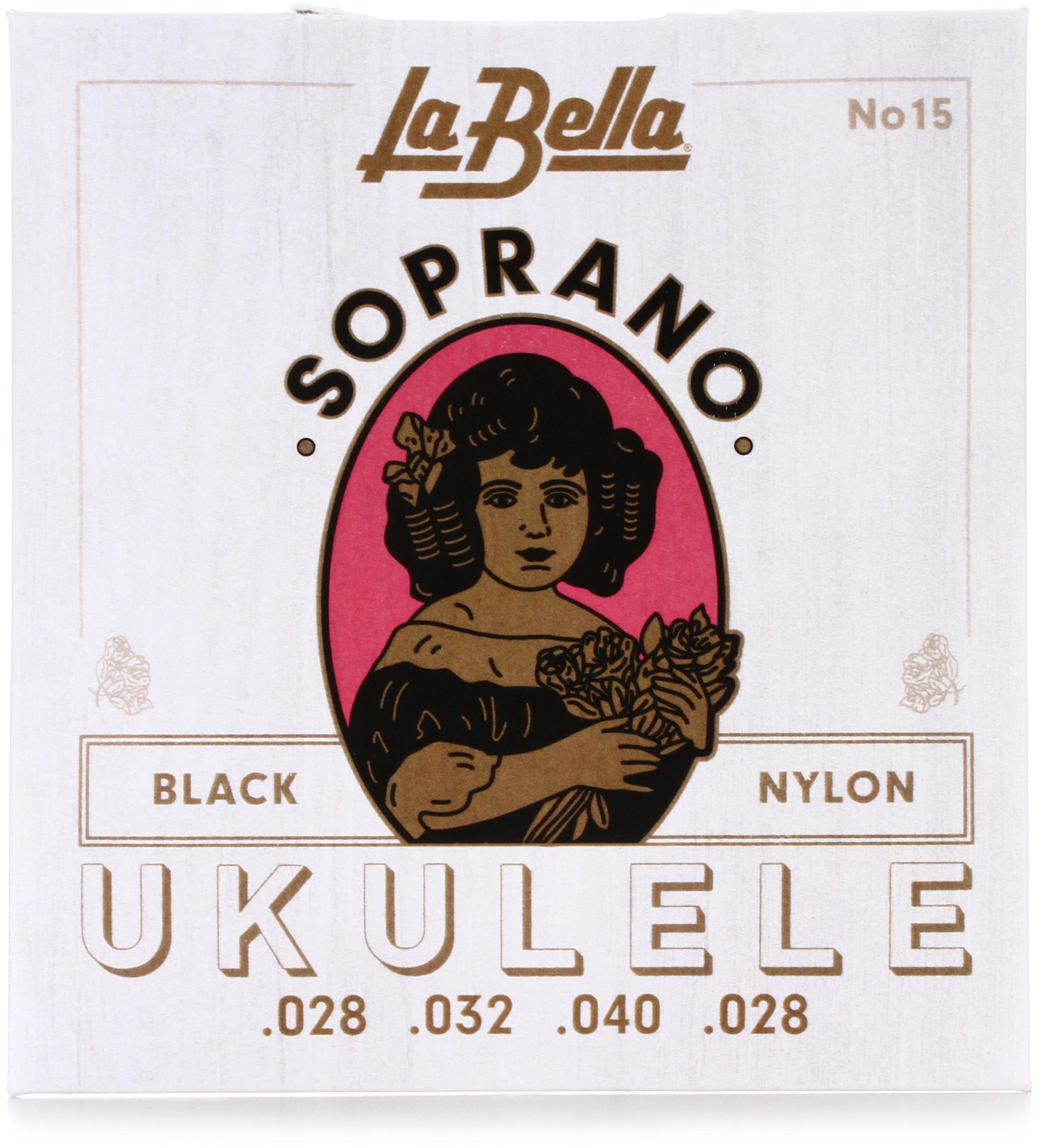 Photo of La Bella No. 15 Black Nylon Soprano Ukulele Strings - .028-.040