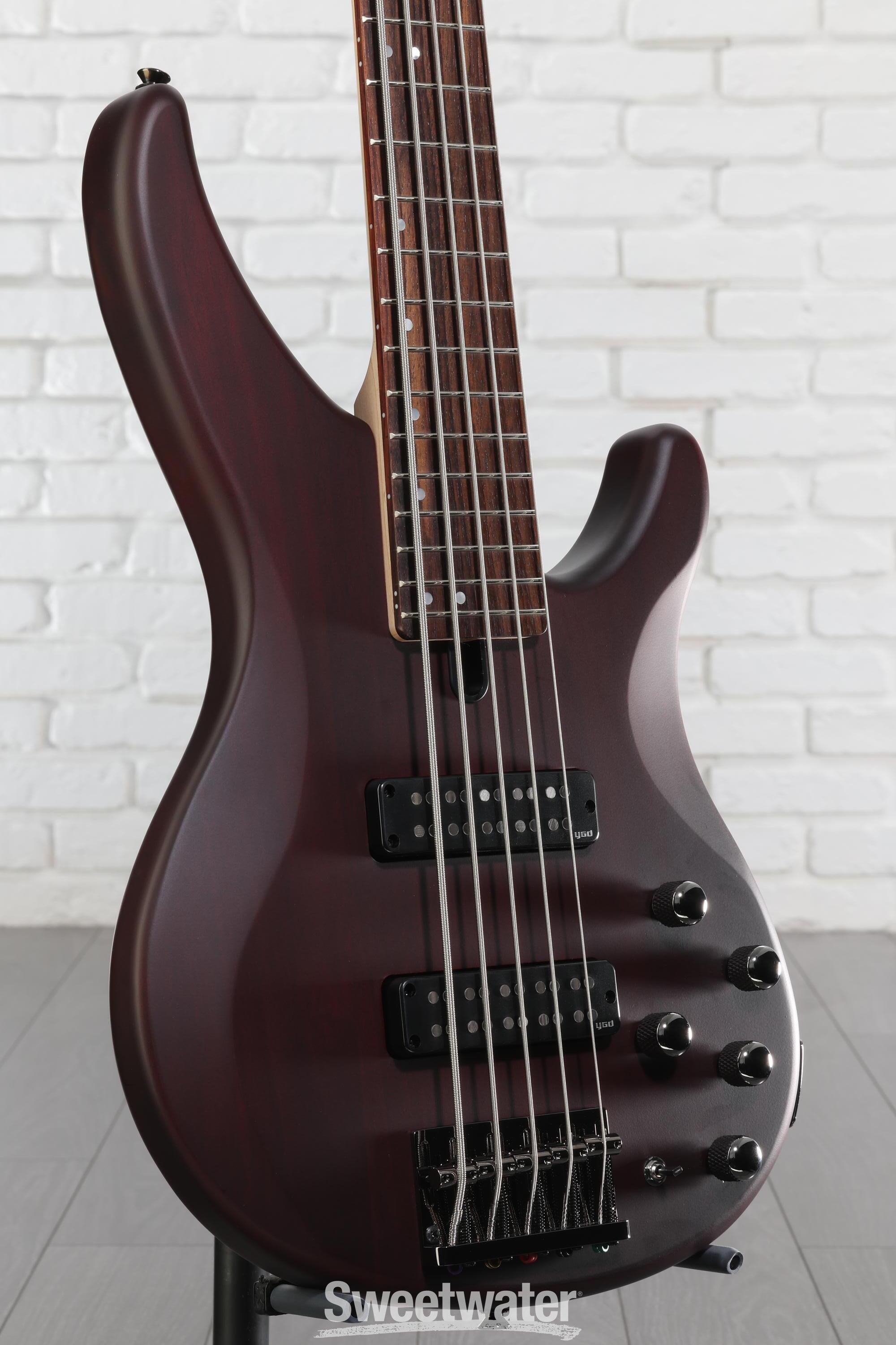 Yamaha TRBX505 5-string Bass Guitar - Translucent Brown | Sweetwater