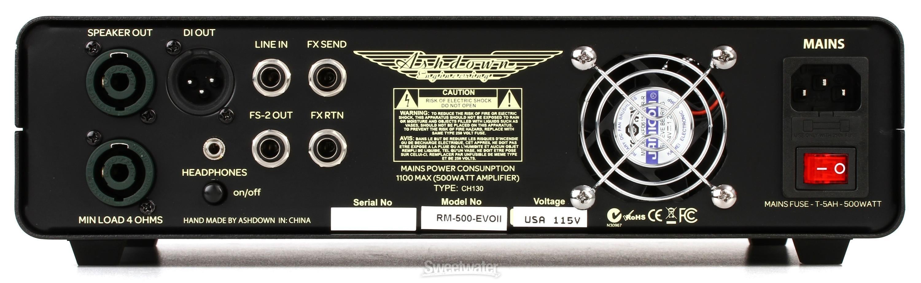 Ashdown Rootmaster RM-500-EVO II 500-watt Bass Head | Sweetwater