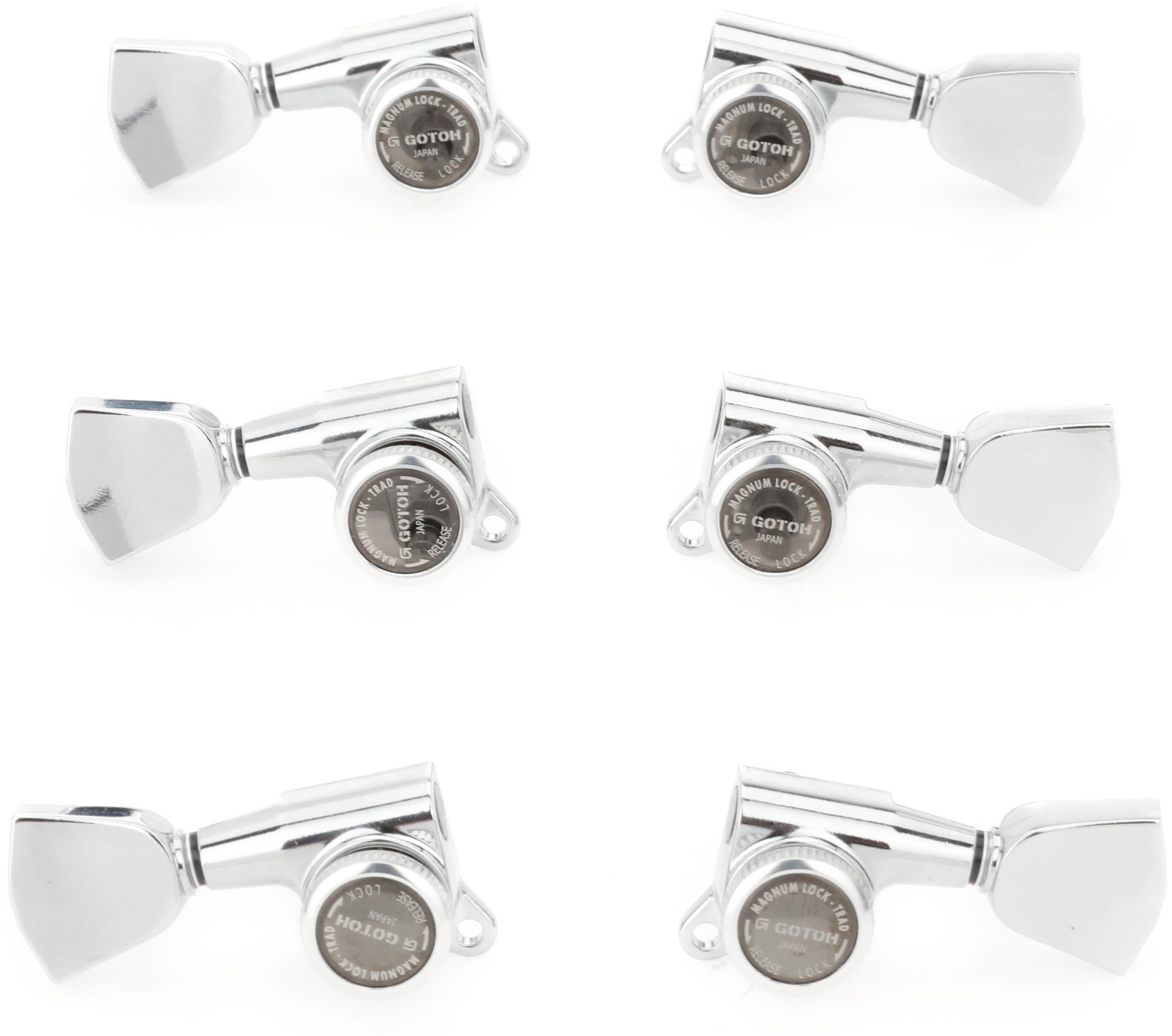 Photo of Gotoh SG381-04 MG-T Locking Tuners - 3+3 Chrome with Keystone Buttons