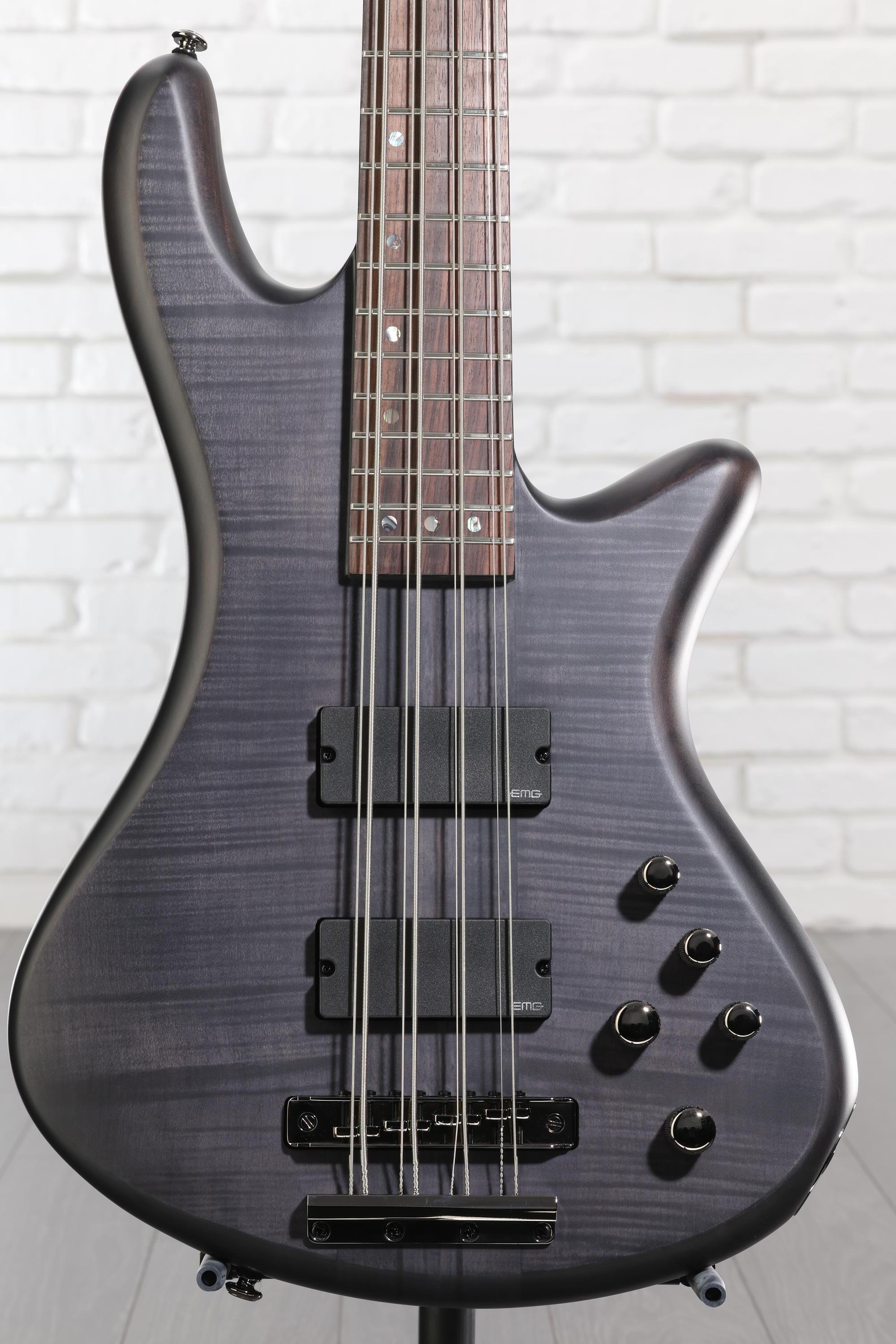 Schecter Stiletto Studio-8 Bass Guitar - See-Thru Black Satin