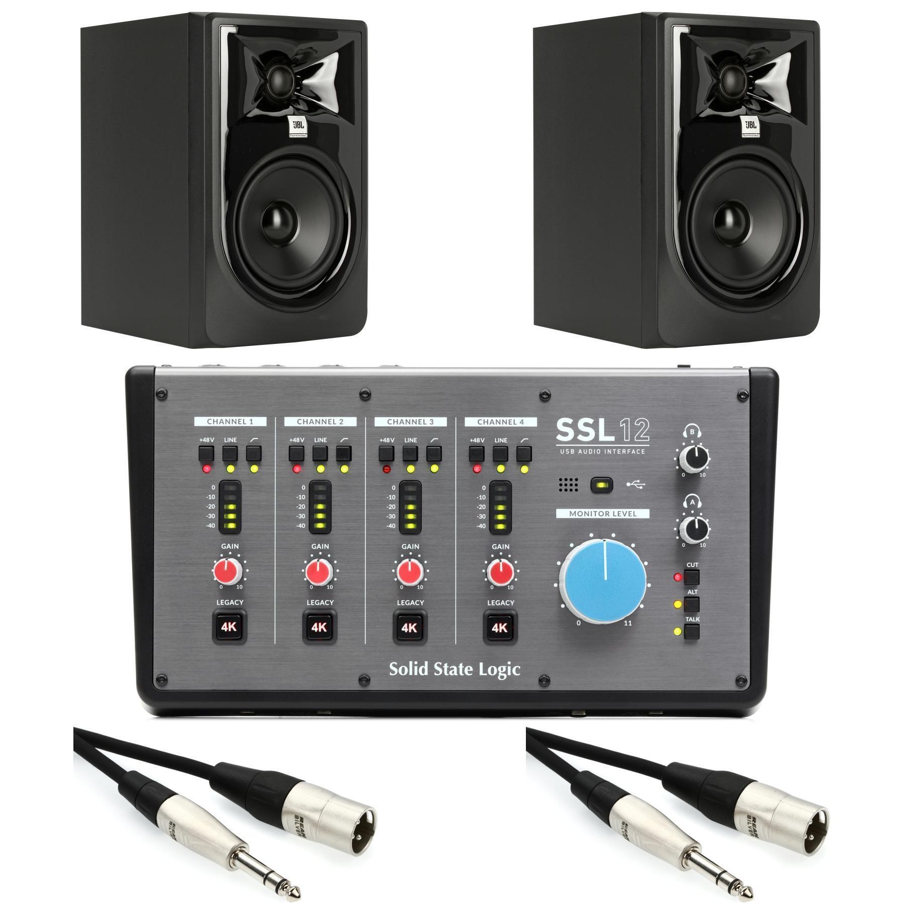 Solid State Logic SSL 12 USB Audio Interface and JBL 305P MkII Monitor ...