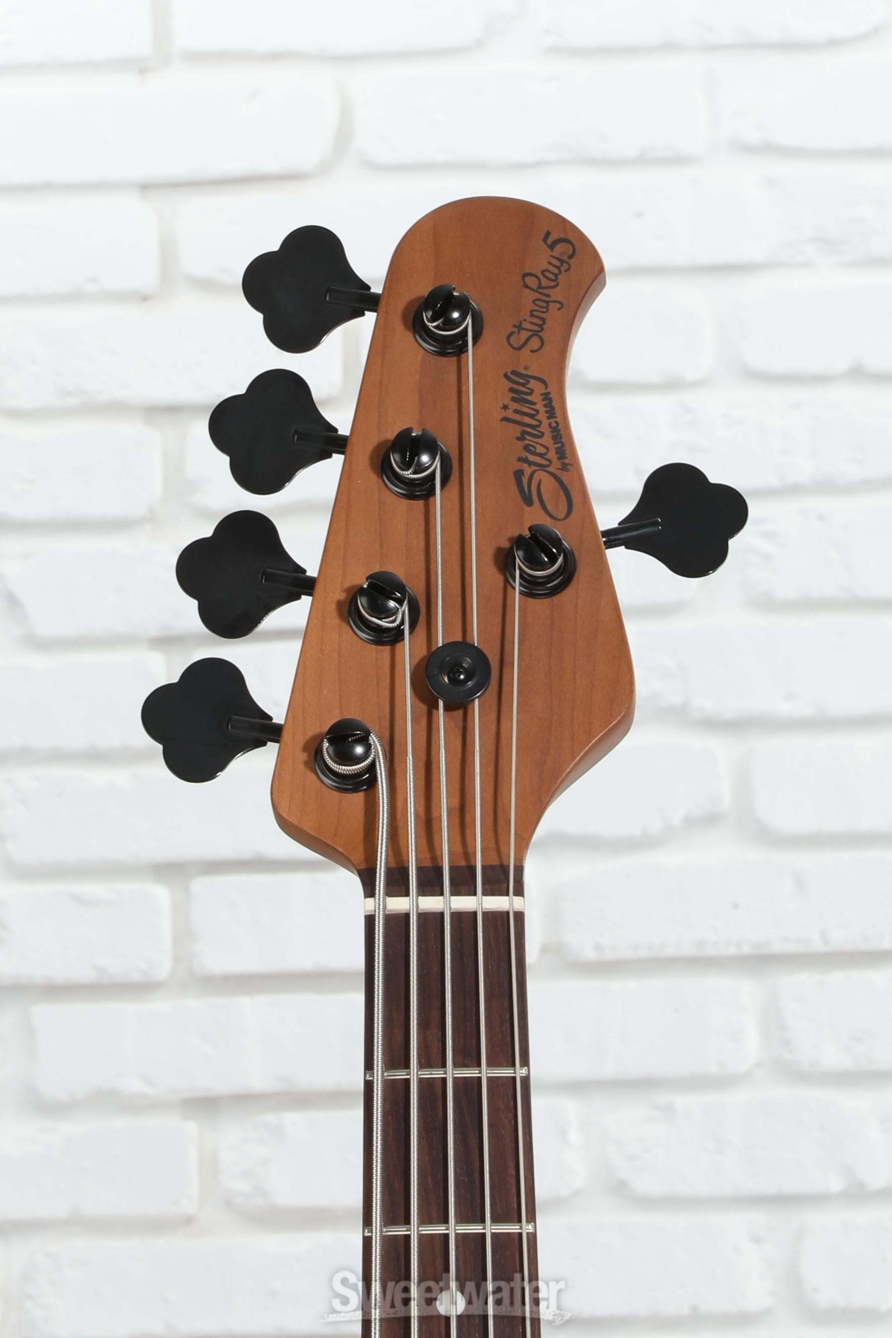 Sterling By Music Man StingRay RAY35 5-string Bass Guitar - Purple Sparkle