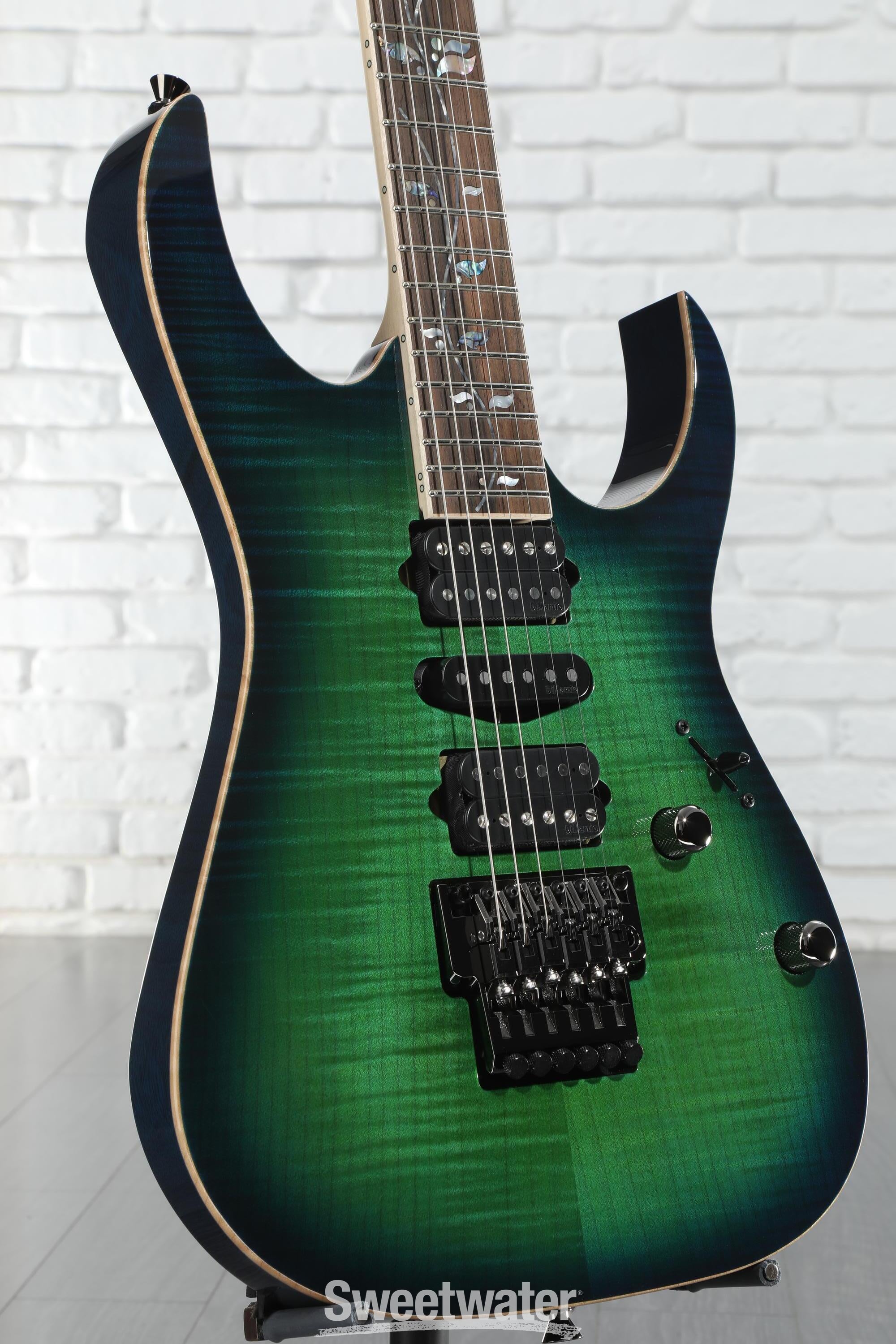 ギター Ibanez RG8570 J-Custom Ibanez J Custom RG8570 Electric Guitar - Black Rutile
