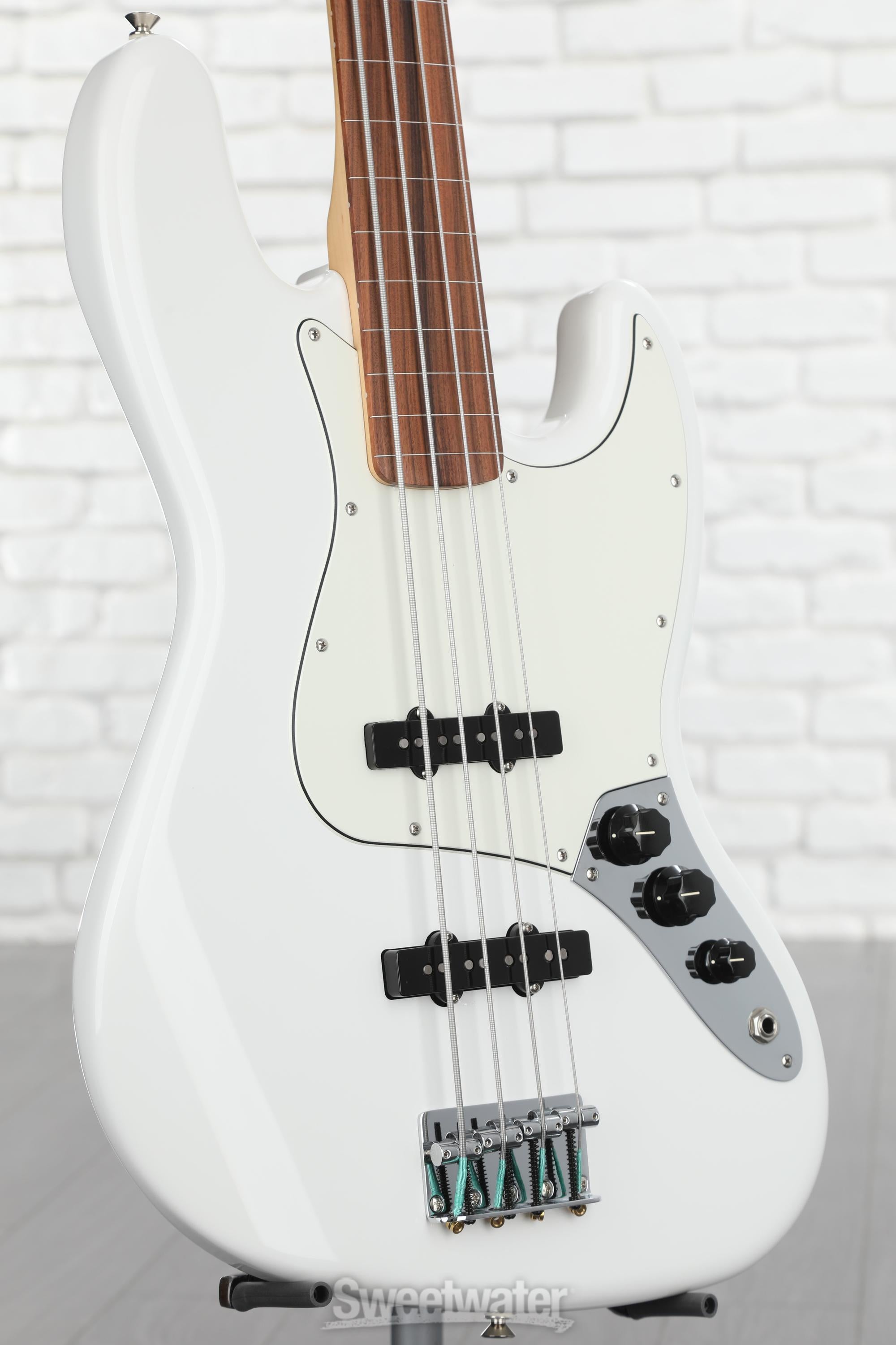 Fender Player Fretless Jazz Bass - Polar White with Pau Ferro Fingerboard