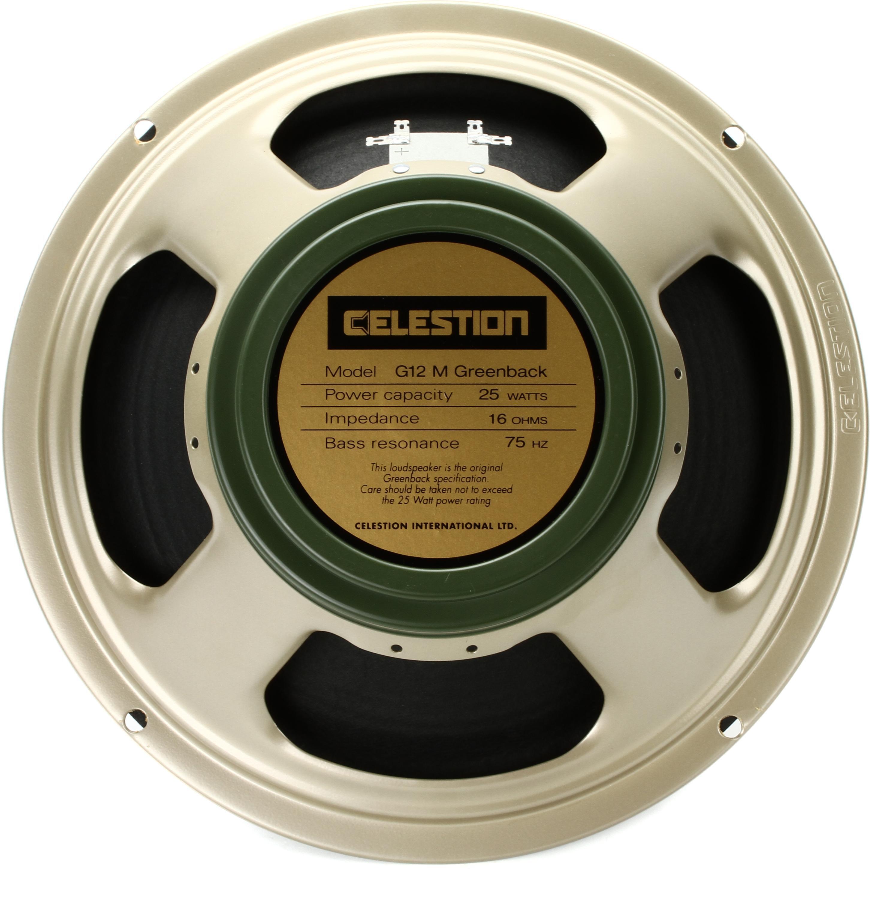 Celestion G12M Greenback 12-inch 25-watt Replacement Guitar Amp Speaker -  16 ohm
