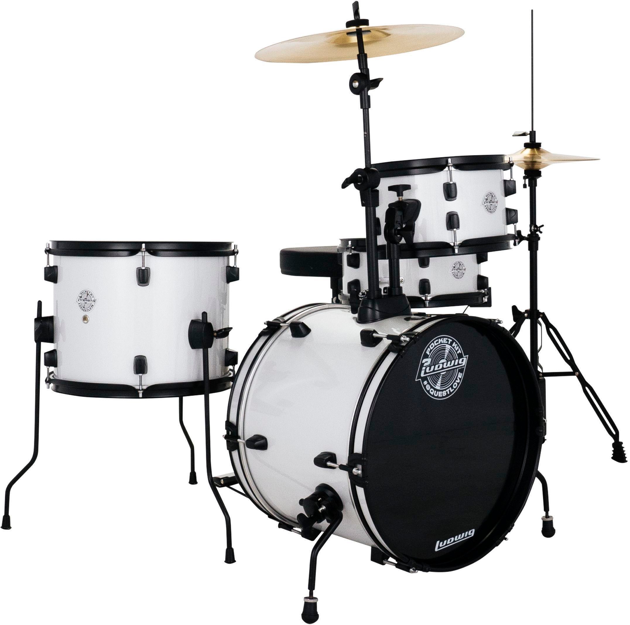 Photo of Ludwig Questlove Pocket Kit 4-piece Drum Set - Sugar Sparkle