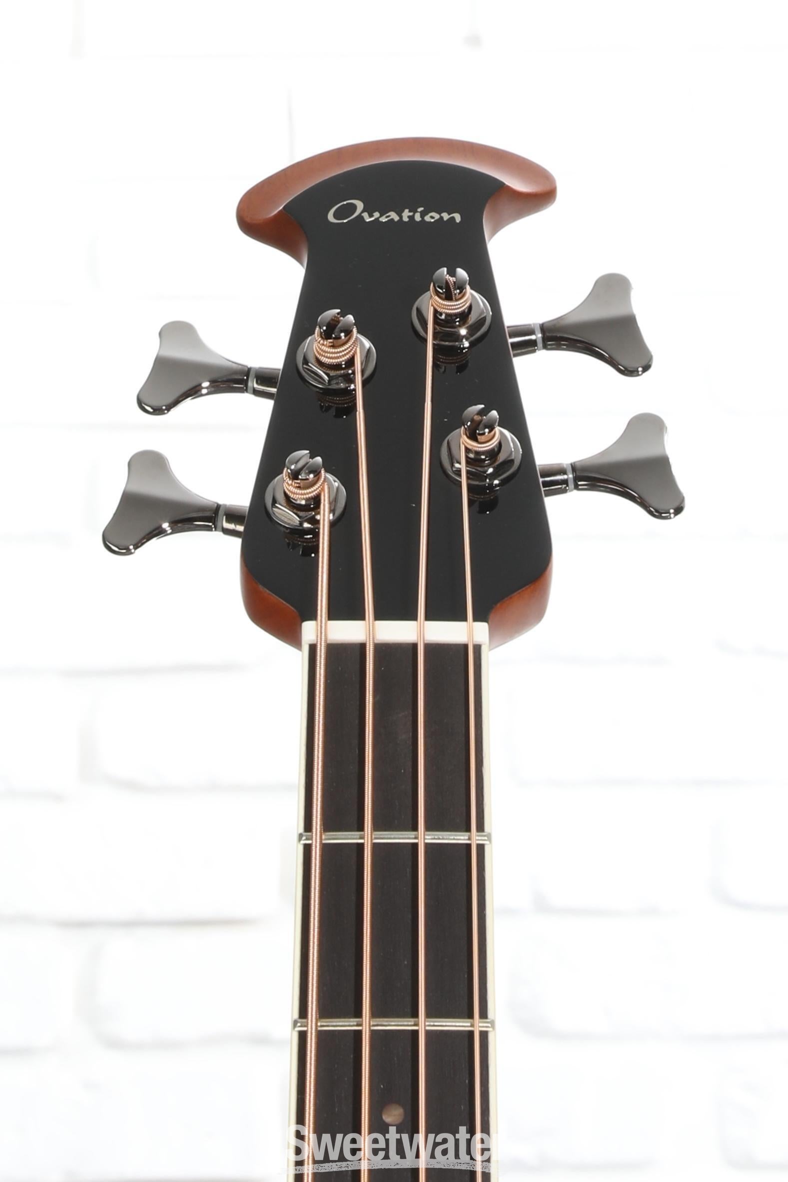 Ovation エレキベース 4弦 ブラウン Ovation Celebrity Elite Plus Bass CEB44X-7C Mid-depth Acoustic