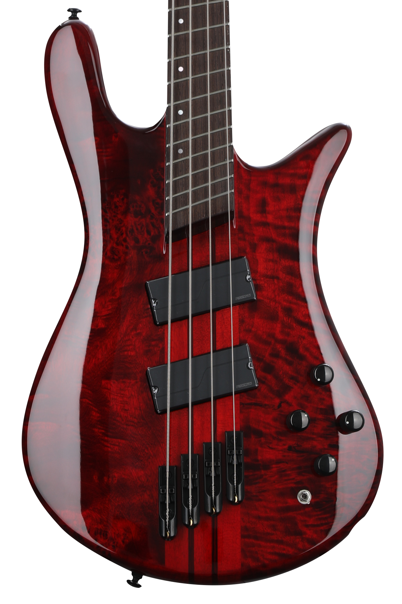 Spector NS Dimension 4 Bass Guitar - Inferno Red Gloss | Sweetwater