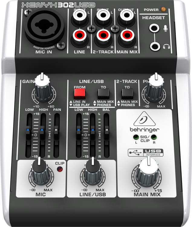 Behringer Xenyx 302USB Mixer with USB