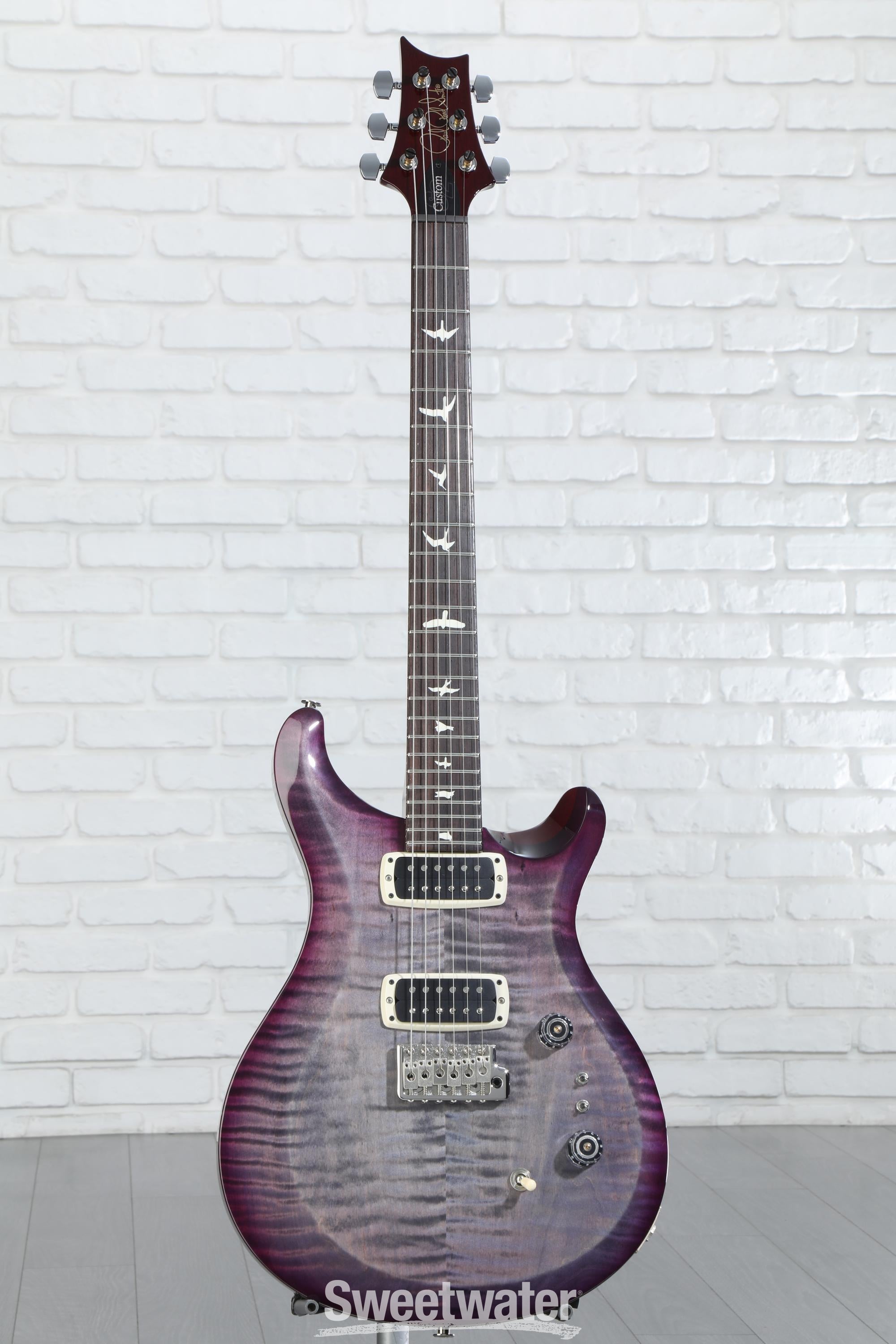 PRS S2 Custom 24-08 Electric Guitar - Faded Gray Black Purple Burst |  Sweetwater