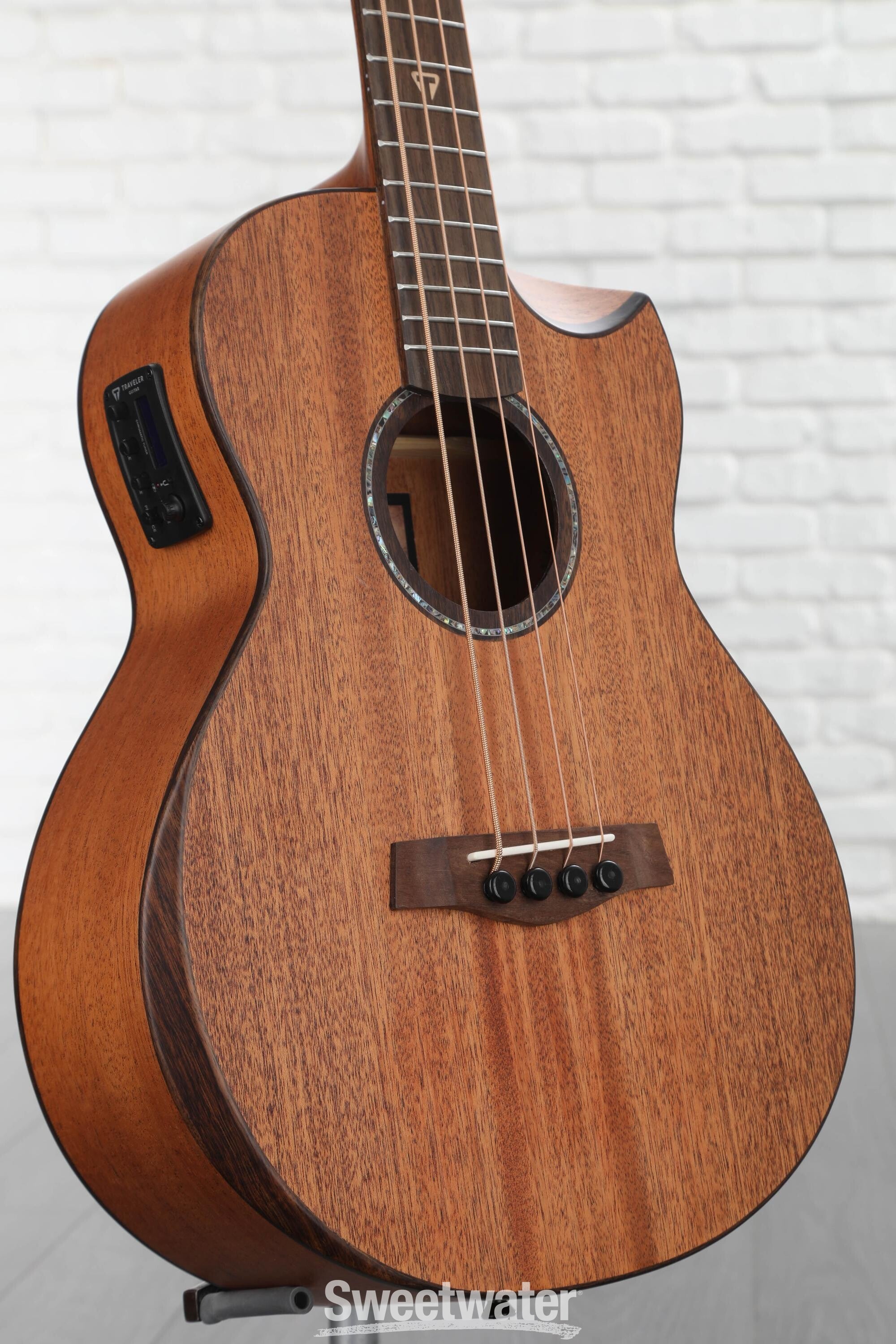 Traveler Guitar Redlands Concert AcousticElectric Bass Mahogany Sweetwater