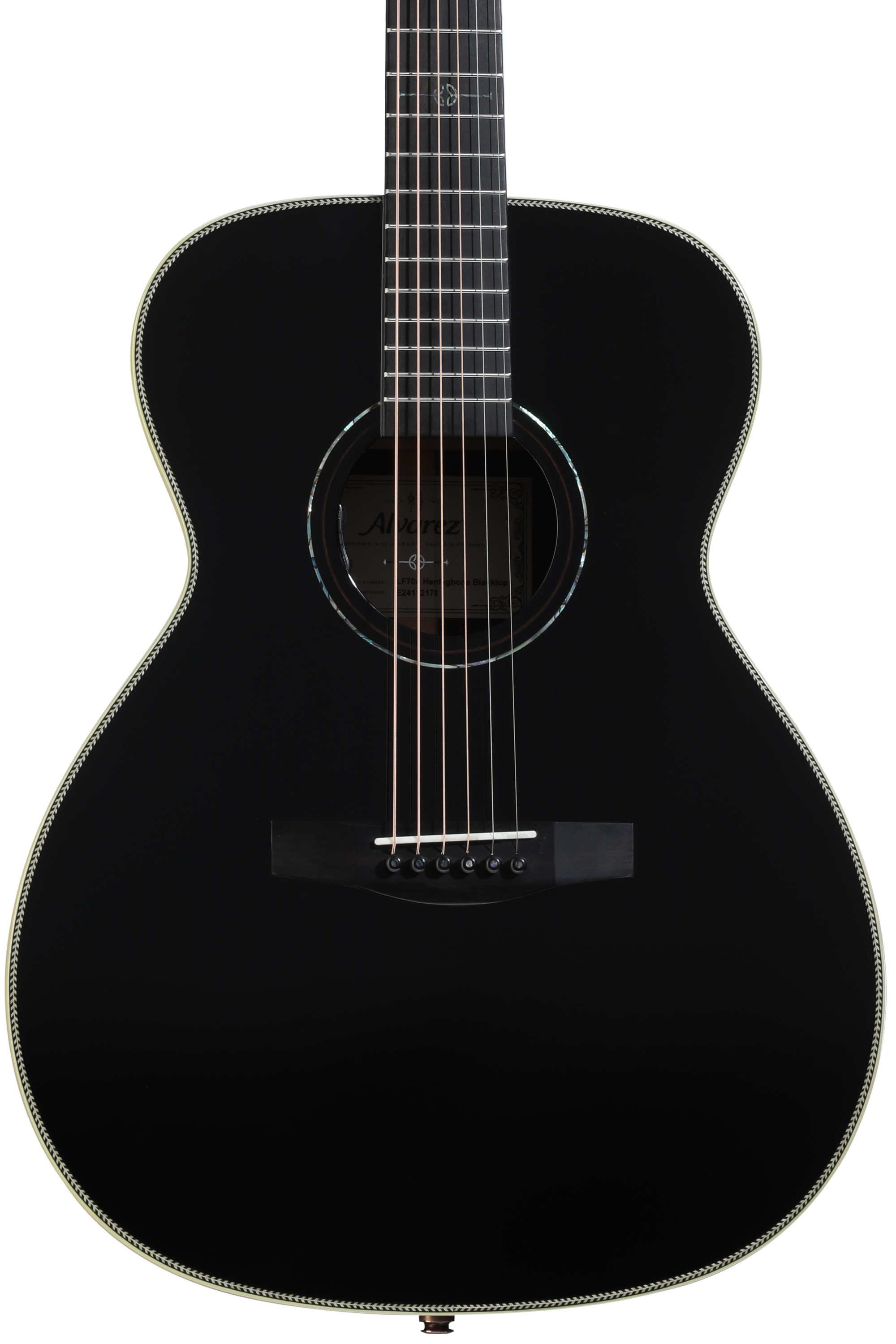【南】ASTURIAS Herringbone concert BLACK Купить acoustic guitar asturias herringbone concert black