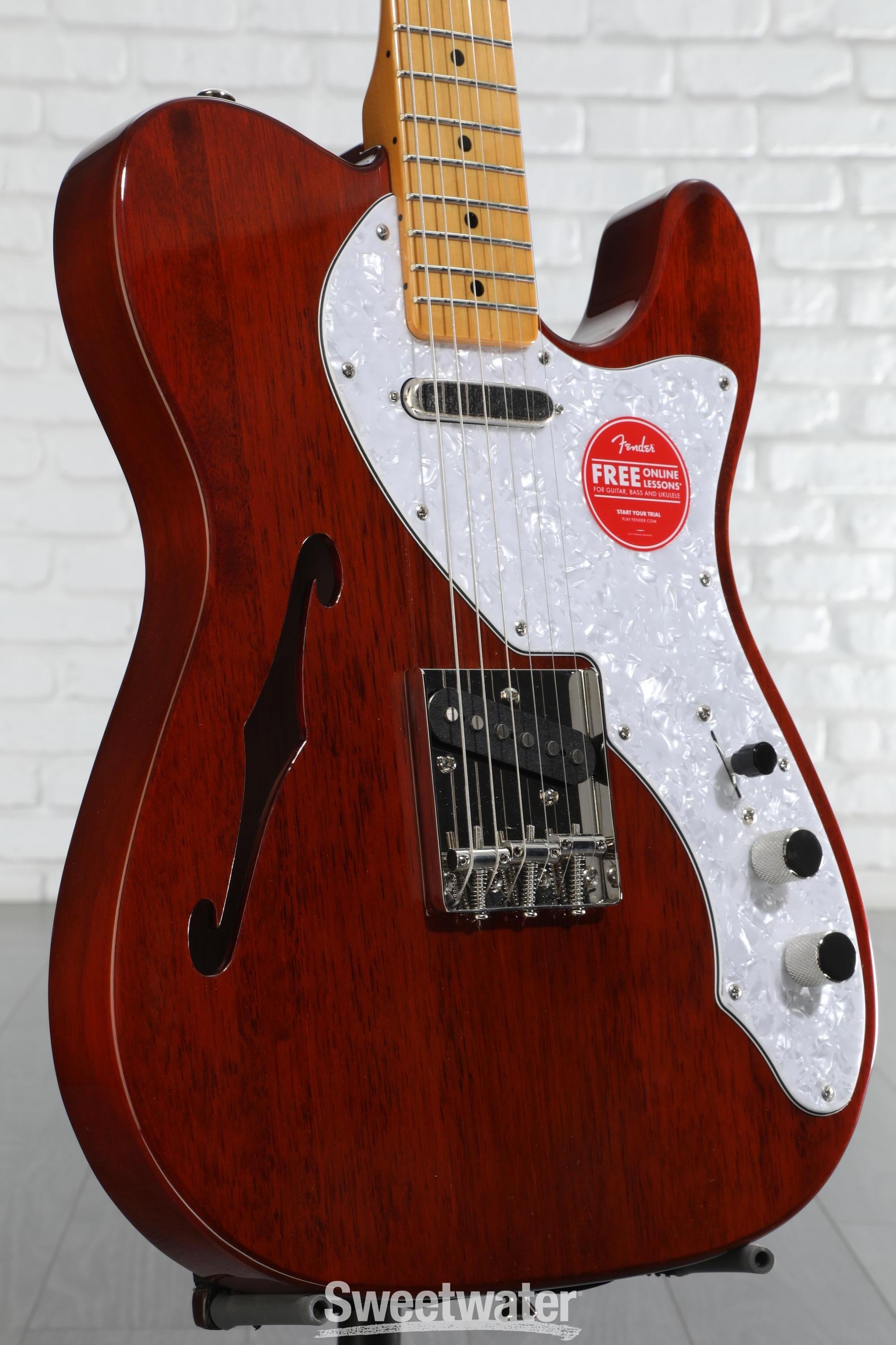 ギター Squier Telecaster Thinline Natural Amazon.com: Squier Classic Vibe 70s Thinline Telecaster