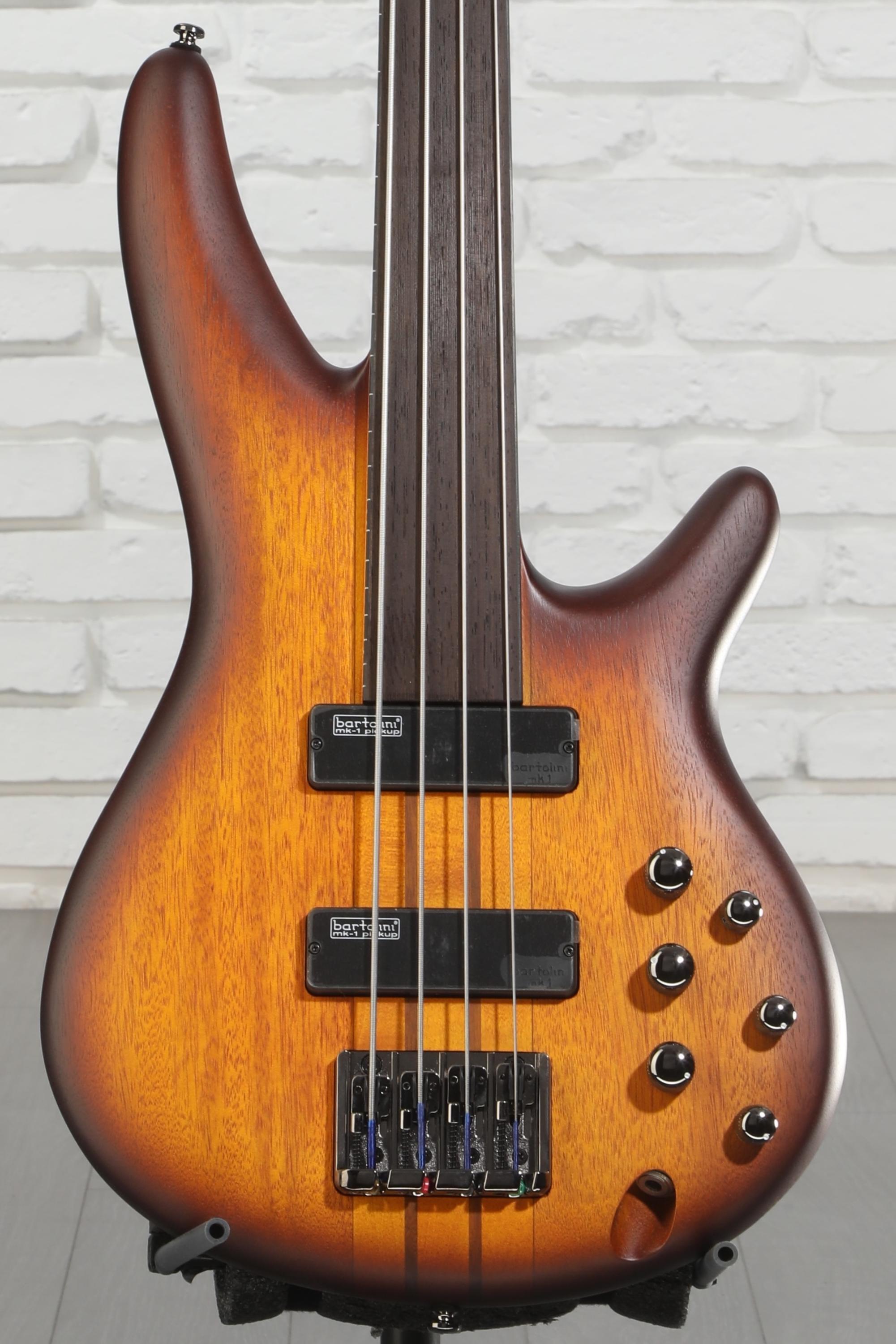 Ibanez Bass Workshop SRF700 Fretless Bass Guitar - Brown Burst